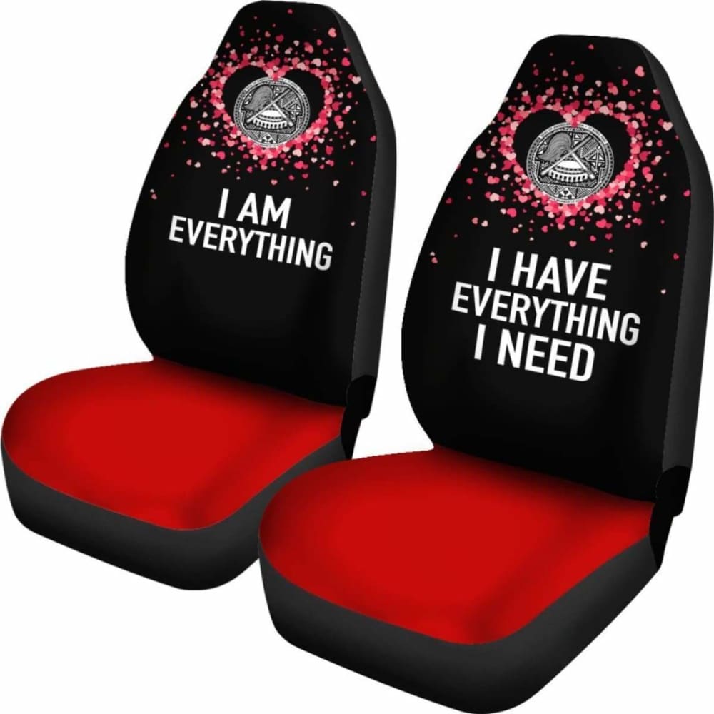 American Samoa Car Seat Covers for Couples - Valentine's Day Gift - Everything I Need (105905) - Perfect for Road Trips & Romantic Getaways