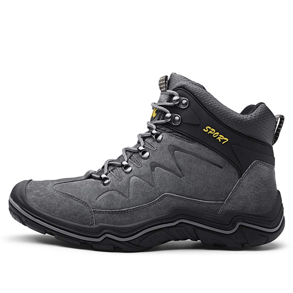 **Ailishabroy Men's High Top Winter Sneakers - Warm Waterproof Hiking & Climbing Shoes with Lace-Up Ankle Support - Perfect for Outdoor Adventures, Trail Running & Casual Wear**