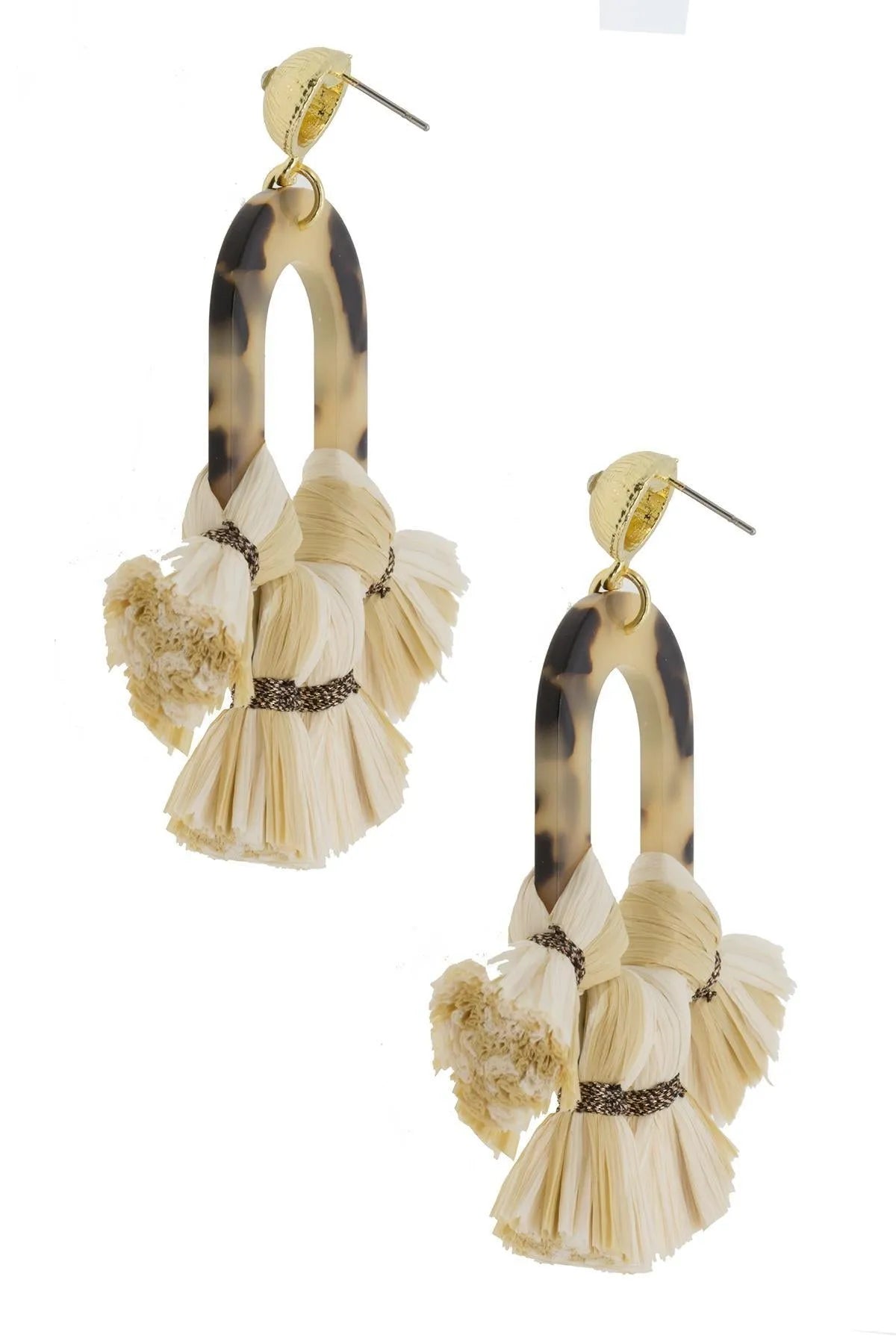 Stylish Resin and Multi Tassel Dangle Earrings for Women - Boho Chic Handmade Jewelry - Perfect for Parties, Weddings & Everyday Wear