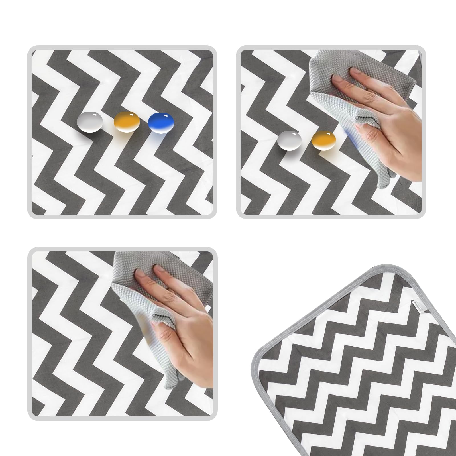 CIXLOGIC Portable Waterproof Diaper Changing Pad - Foldable Travel Changing Mat for Babies, Grey - Perfect for Home, Car, and On-the-Go Diaper Changes