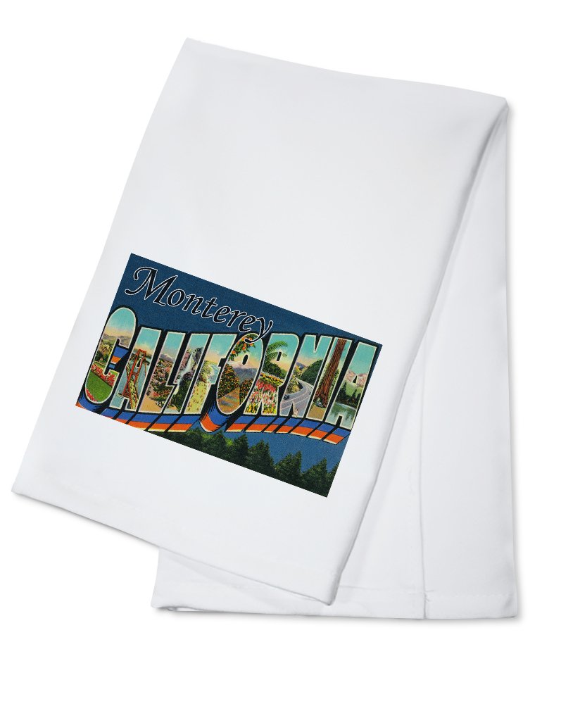 Premium 100% Cotton Kitchen Towel - Monterey California Souvenir - Absorbent & Soft Dish Towels for Cooking, Cleaning & Decor