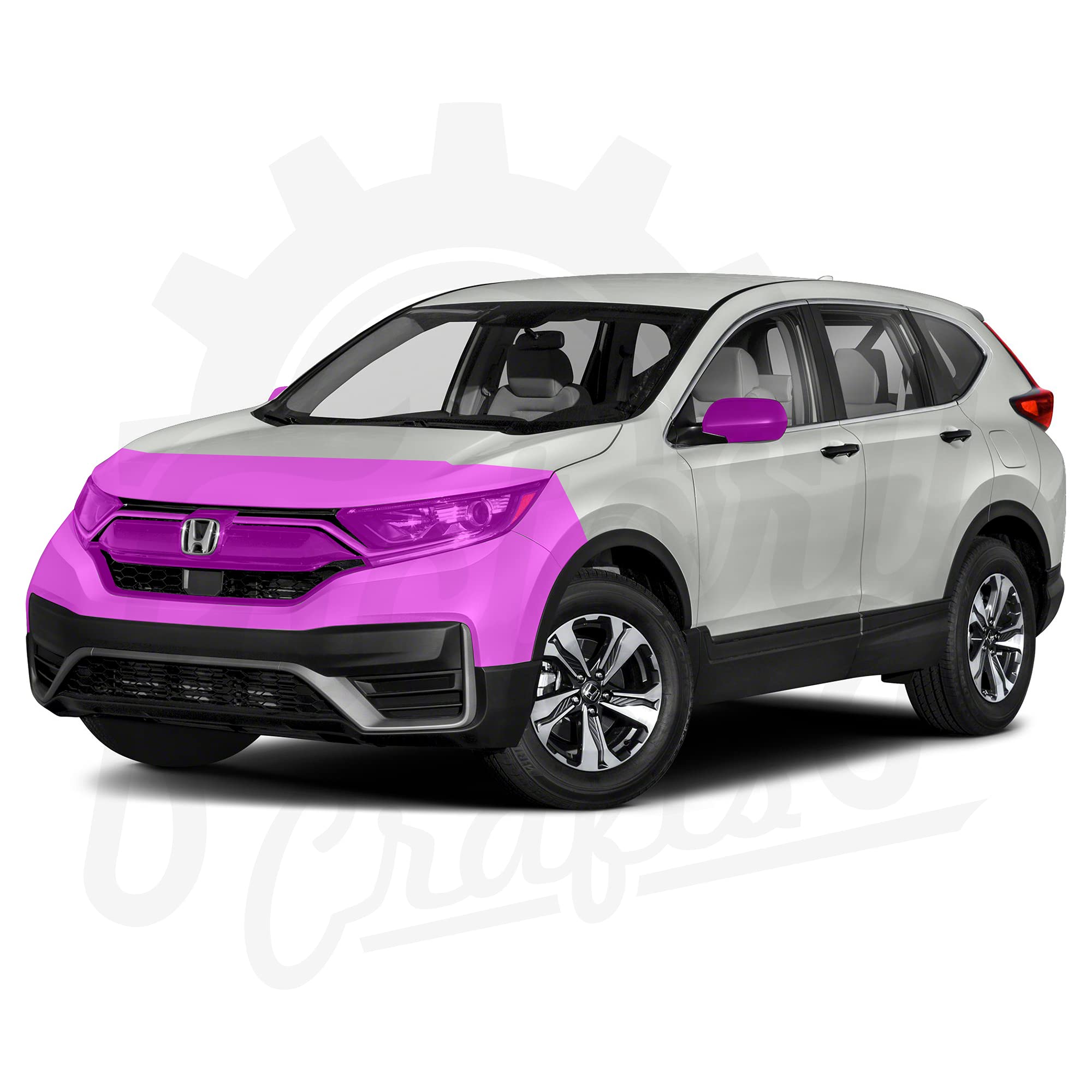 Honda CR-V 2020 Paint Protection Film Kit - Clear Bra PPF Pre-Cut Half Front Decal | DIY Car Paint Shield for Bumper, Hood & Fenders | Scratch & UV Protection for Daily Driving & Road Trips