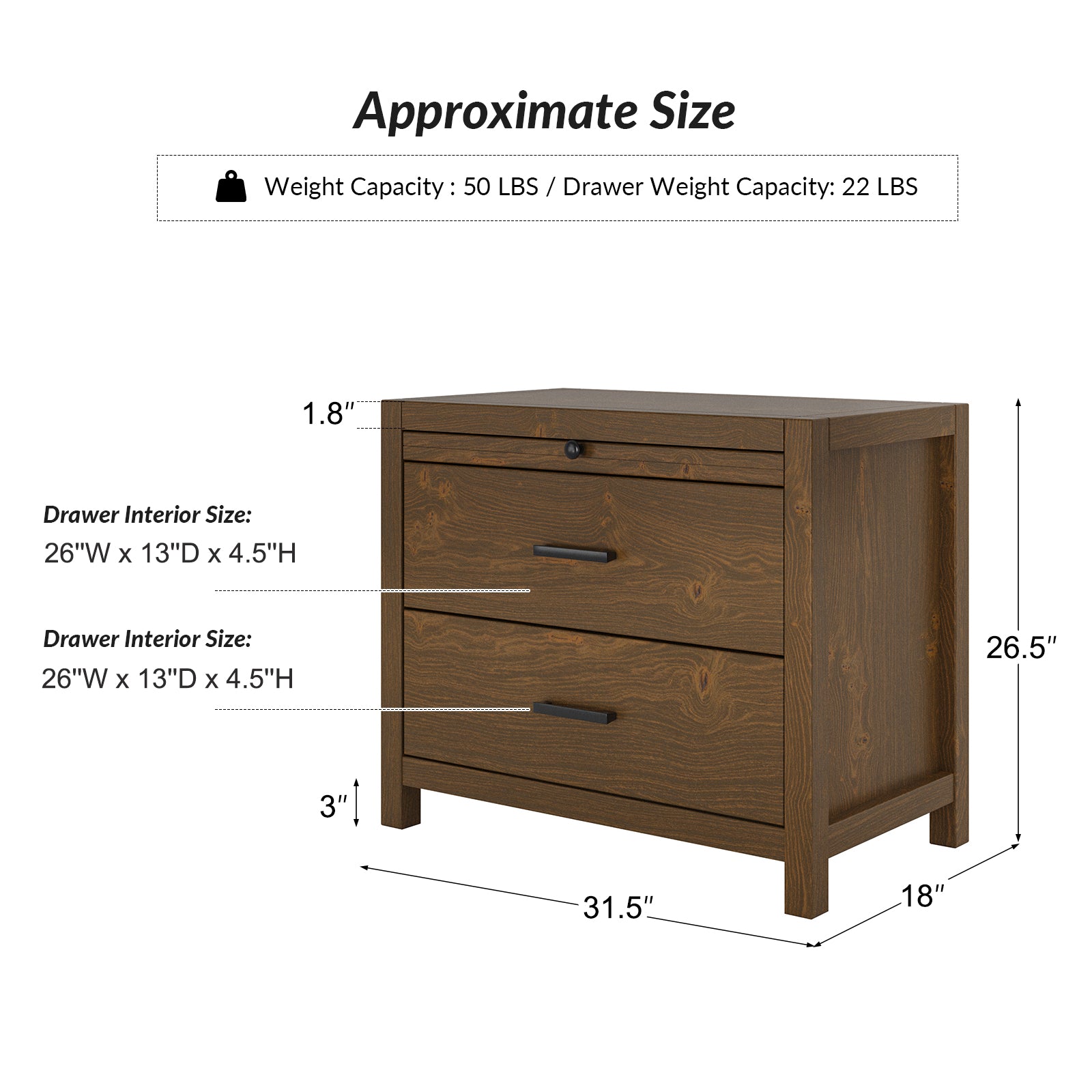 Galatea Simplicity Nightstand with Extendable Tray - Modern Bedside Table with Optional Storage Tray for Bedroom, Living Room or Office Use