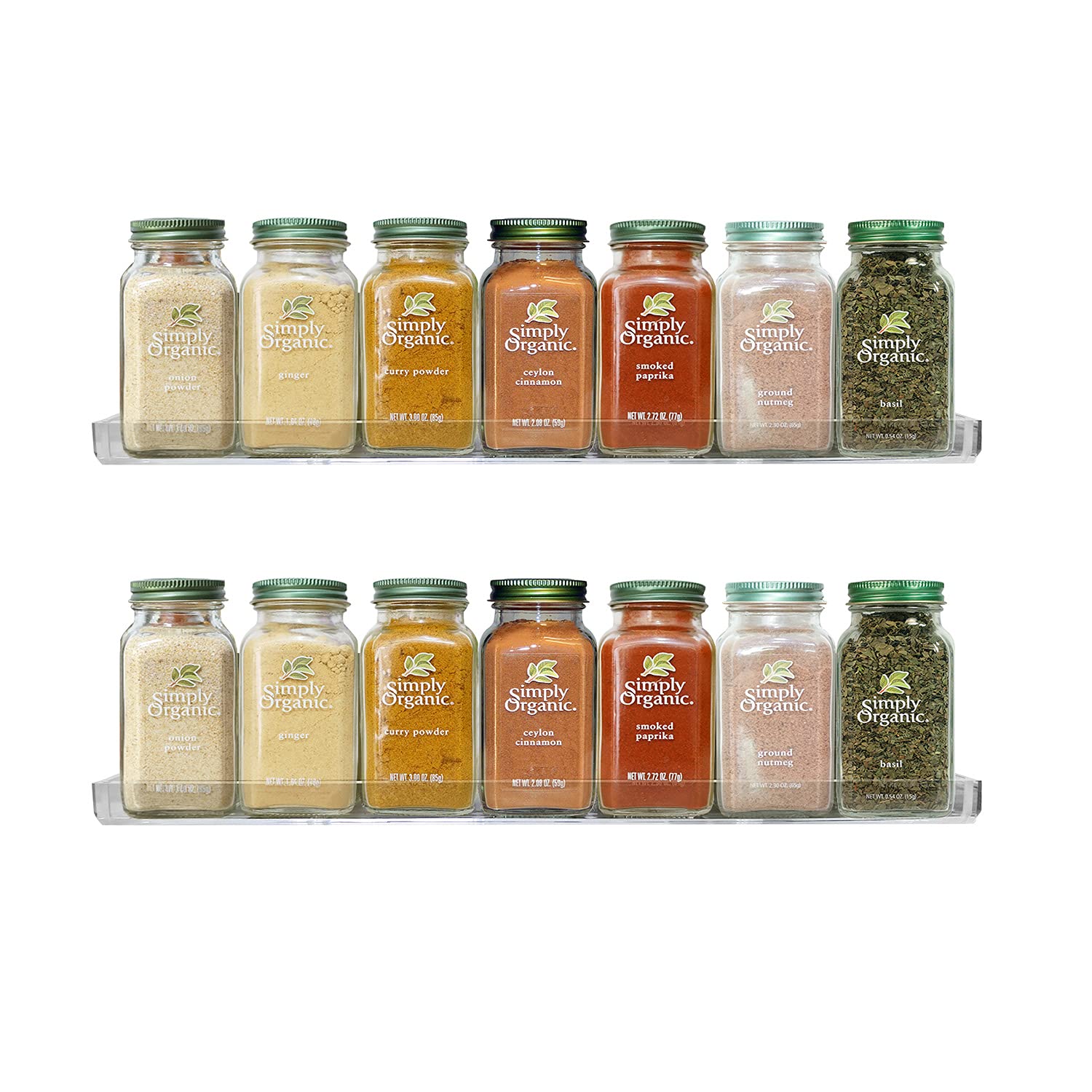 Acrylic Wall Mount Spice Rack Organizer - 15