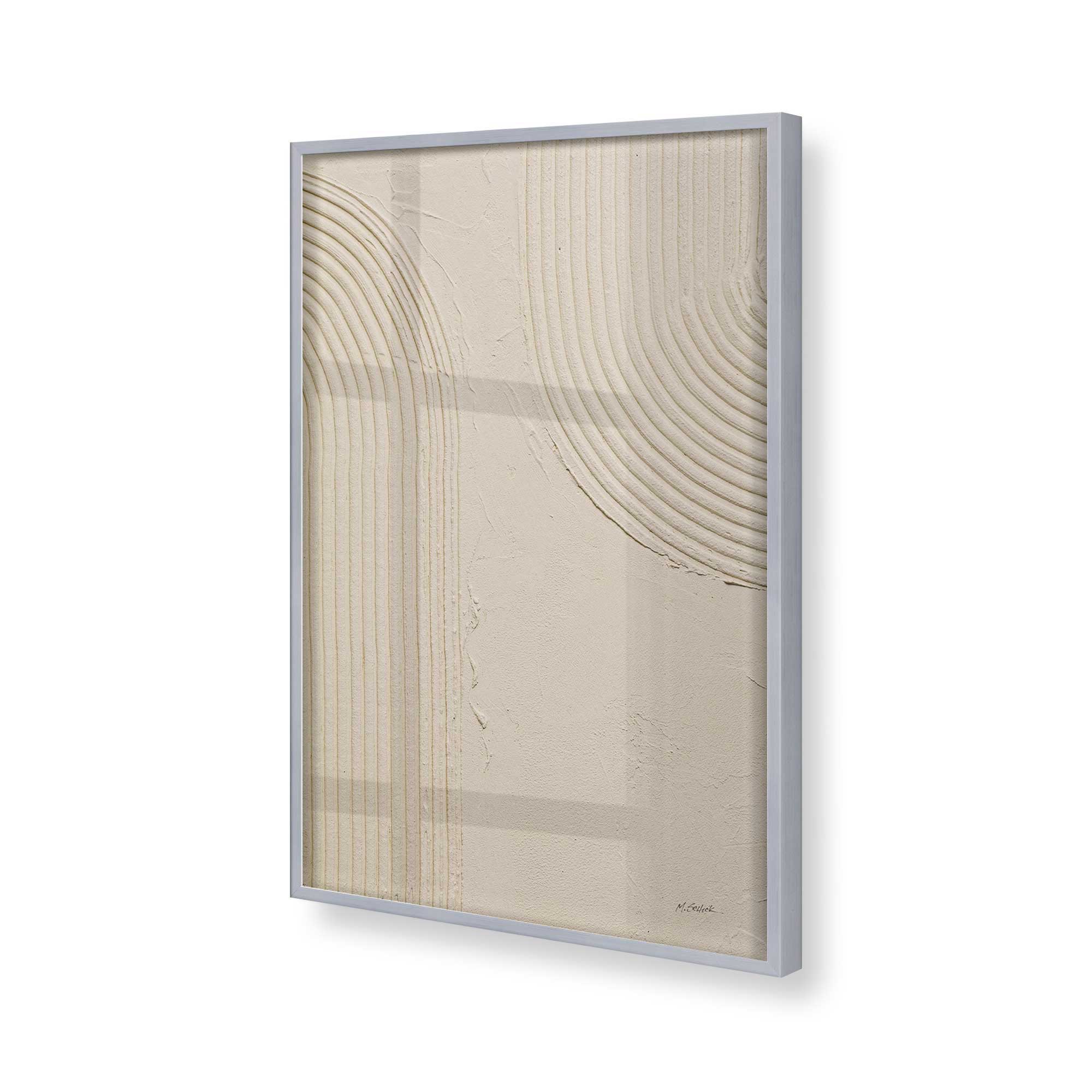 Echoed Curves in Beige I Print - Abstract Wall Art Decor for Living Room, Bedroom & Office - Modern Home Decoration Canvas Painting