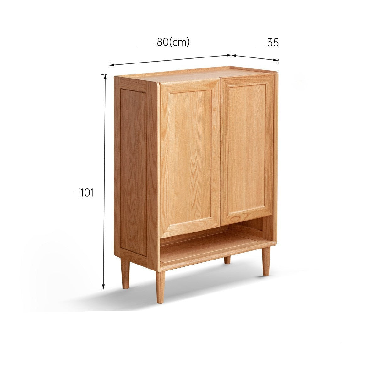 Solid Oak Wood Shoe Storage Cabinet with Bench - Entryway Shoe Organizer for Hallway, Living Room & Bedroom - Perfect for Changing Shoes & Organizing Footwear