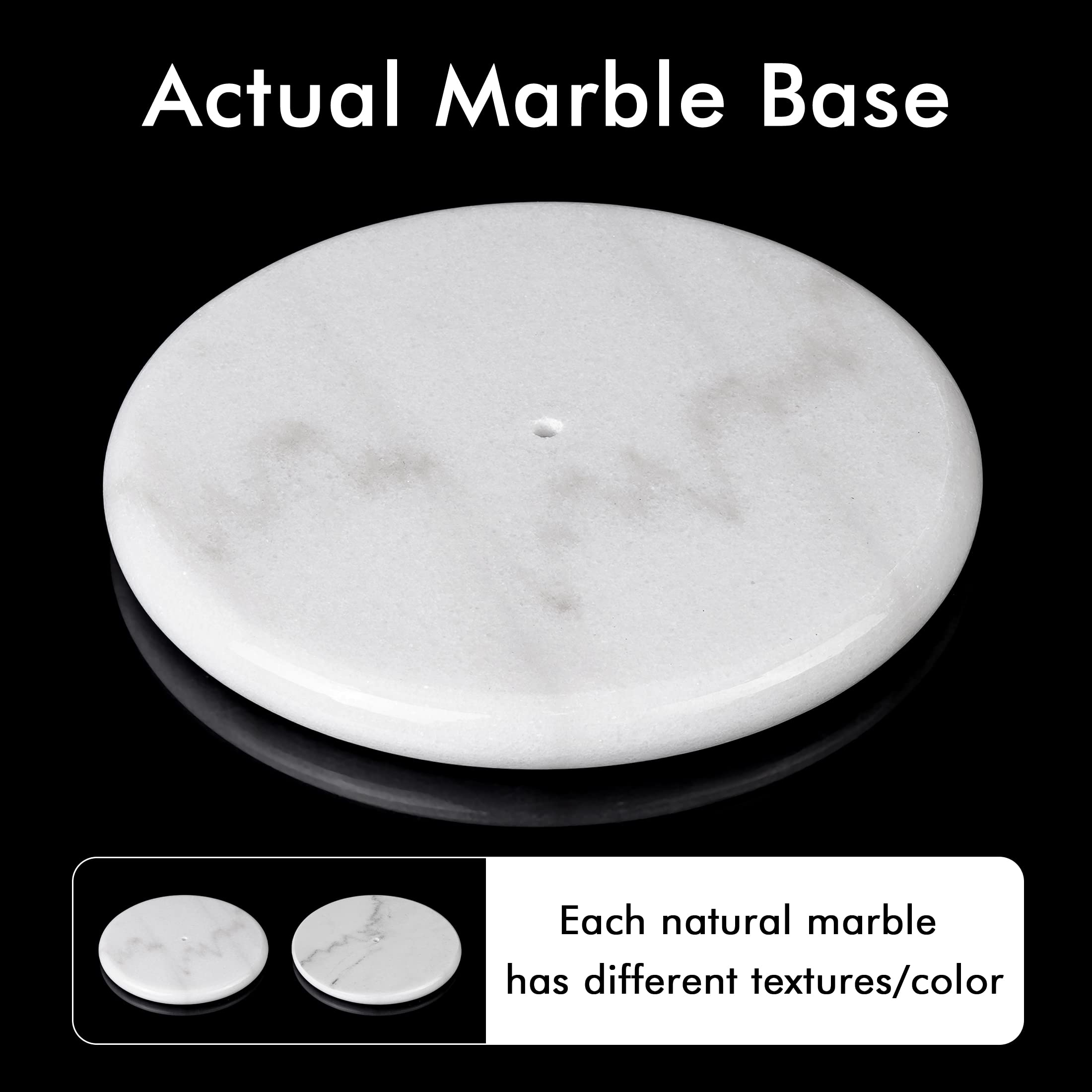 Premium Black Freestanding Toilet Paper Holder Stand with Marble Base - SUS304 Stainless Steel Matte Bathroom Tissue Roll Dispenser for Modern Home & Luxury Hotel Restroom Decor