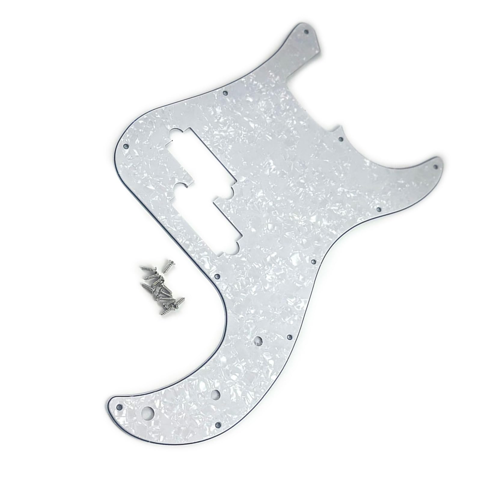 11 Hole Electric Bass Pickguard for 4 String Bass - Scratch Plate Replacement for Standard Bass Guitar - Perfect for DIY Repairs & Custom Upgrades