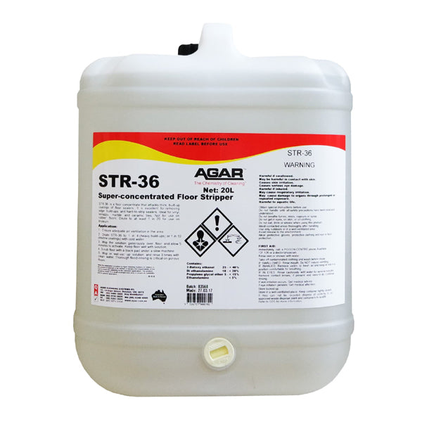 Agar STR 36 Professional Floor Stripper - Heavy-Duty Commercial Floor Cleaner for Vinyl, Tile & Concrete - Perfect for Warehouse, Gym & Retail Floor Cleaning