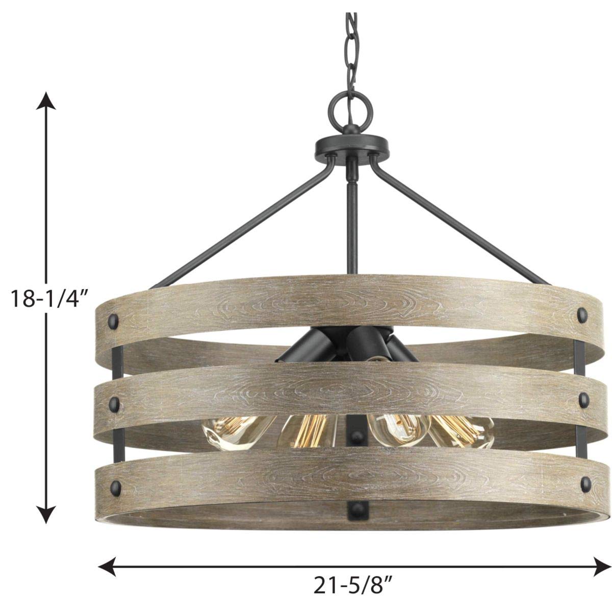 Gulliver Collection 4-Light Coastal Pendant Light in Graphite - Perfect for Kitchen Island, Dining Room, and Beach House Decor