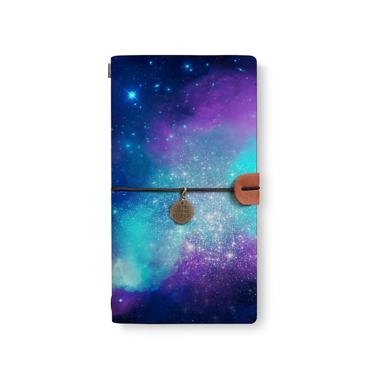 Galaxy Universe Traveler's Notebook - Refillable Leather Journal for Writing, Sketching & Note Taking - Perfect for Travel, Work & School