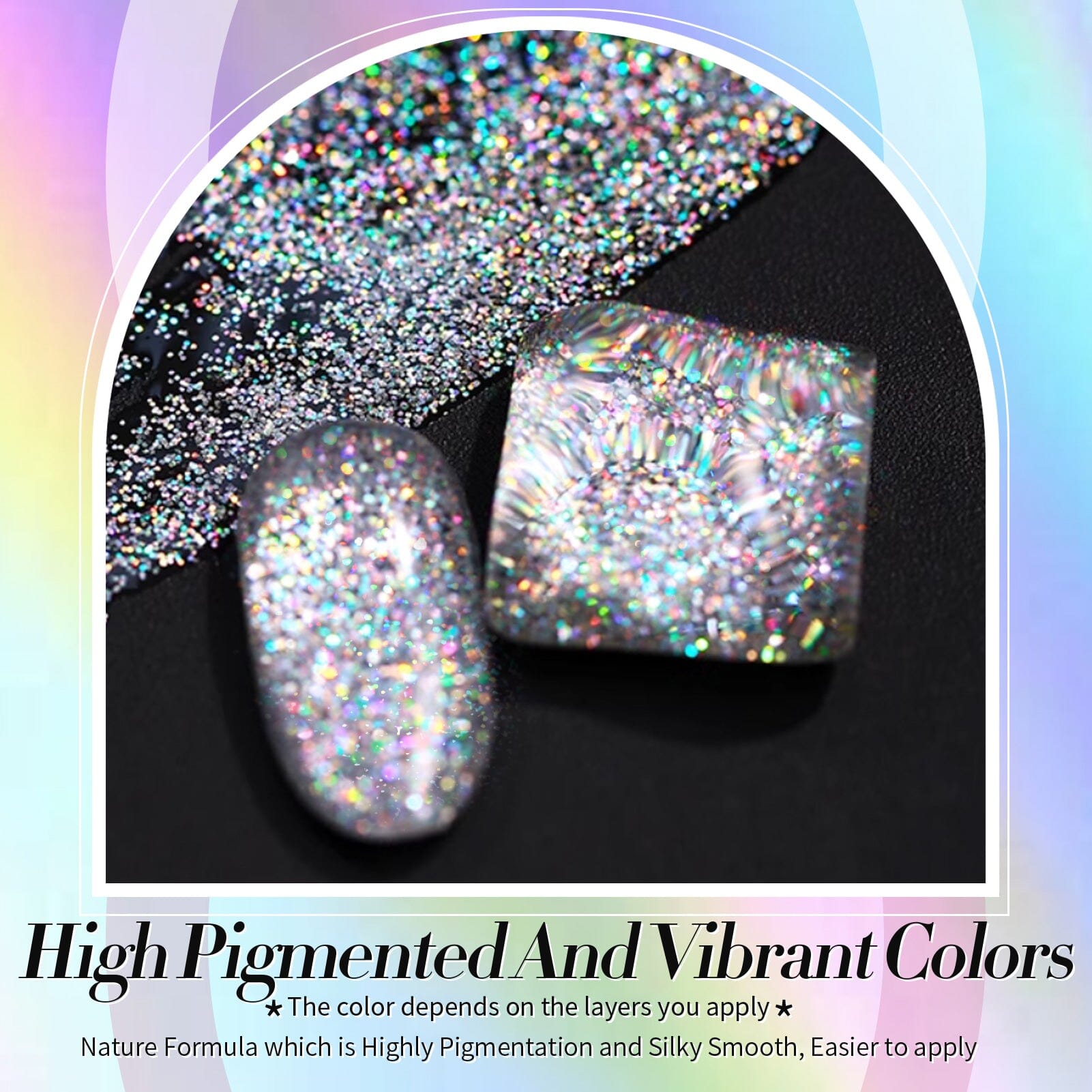Multicolor Shiny Glitter Gel Polish LS01 - Super Laser 15ml Nail Art Kit for Home & Salon Manicures