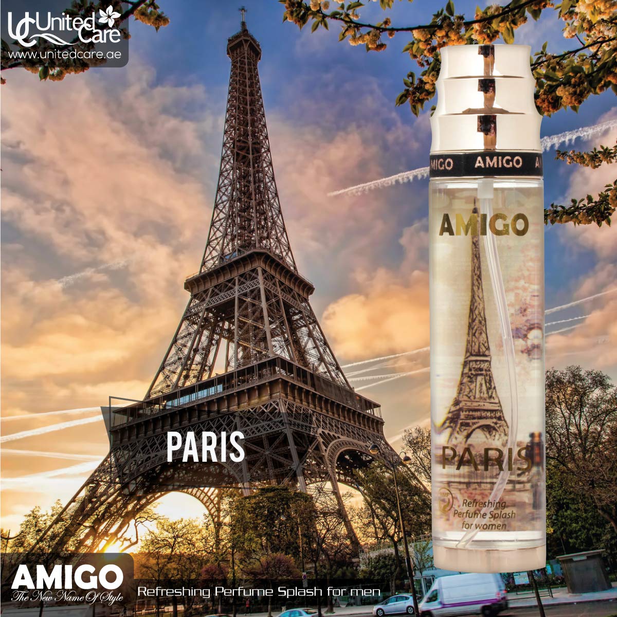 Amigo Paris Body Mist - Long-Lasting Perfume Splash for Women | Floral Fragrance Spray for Daily Use, Work, Date Night & Special Occasions