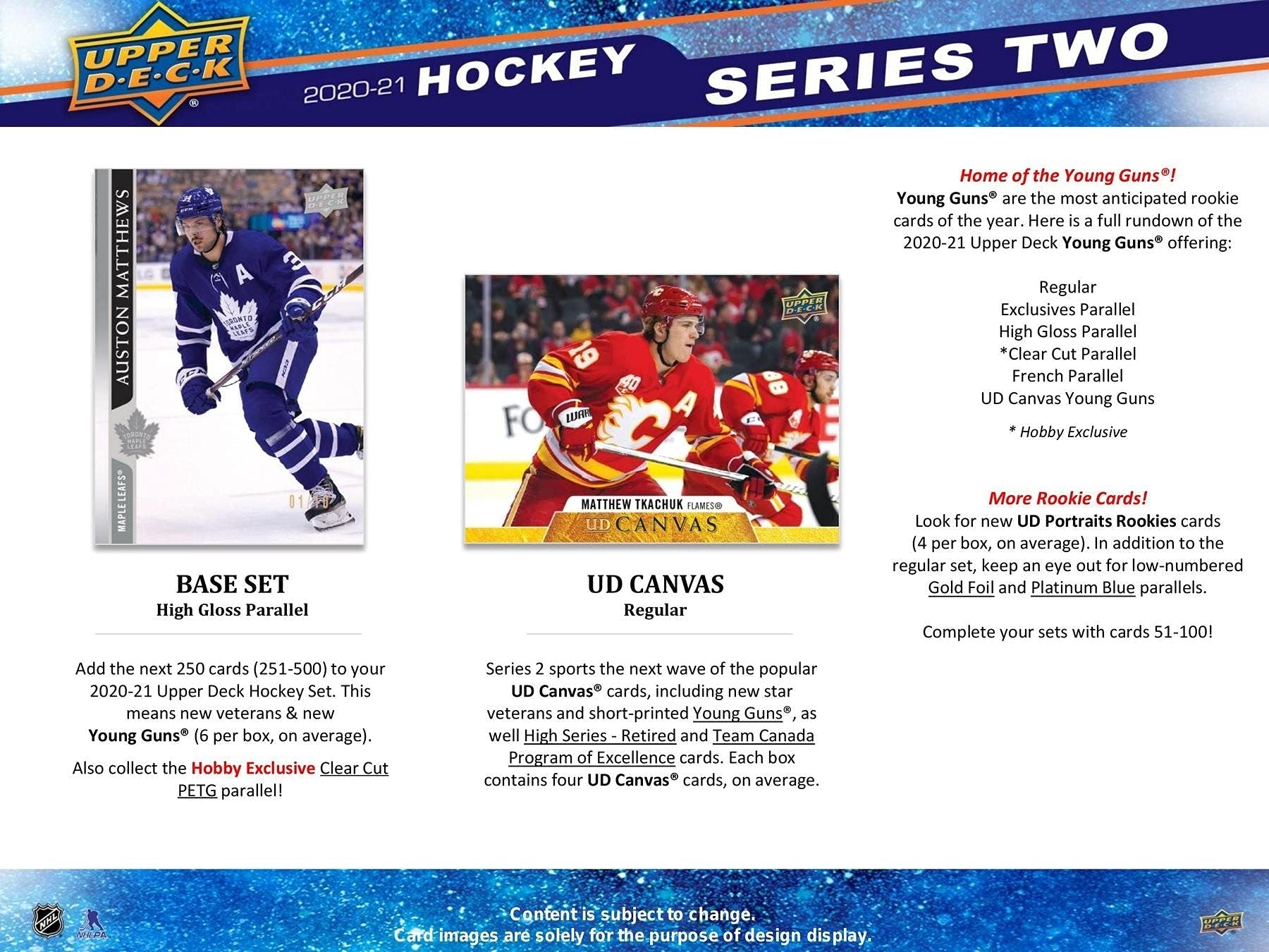 2020-21 Upper Deck Hockey Trading Cards Series 2 Hobby Box - NHL Collectibles for Trading, Gifts & Fantasy Sports - Perfect for Card Collectors, Sports Fans & Game Nights