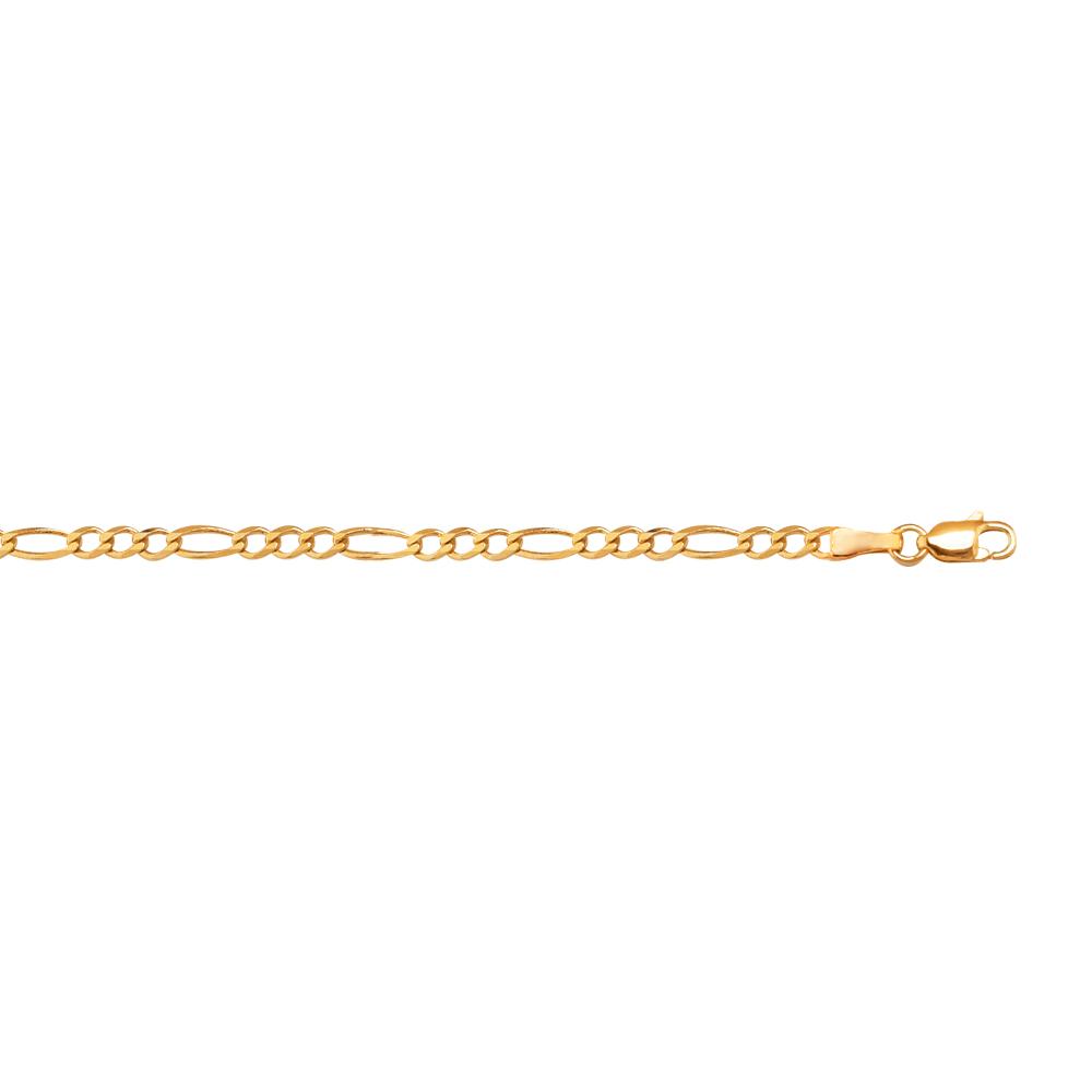 10K Gold 2.6mm Figaro Chain Necklace for Men - Durable & Stylish Jewelry Gift for Everyday Wear & Special Occasions