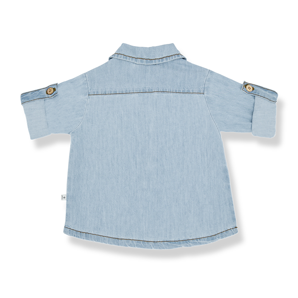 Humberto Men's Denim Shirt by 1 + In The Family - Casual Button Down Shirt for Everyday Wear, Work & Outdoor Activities