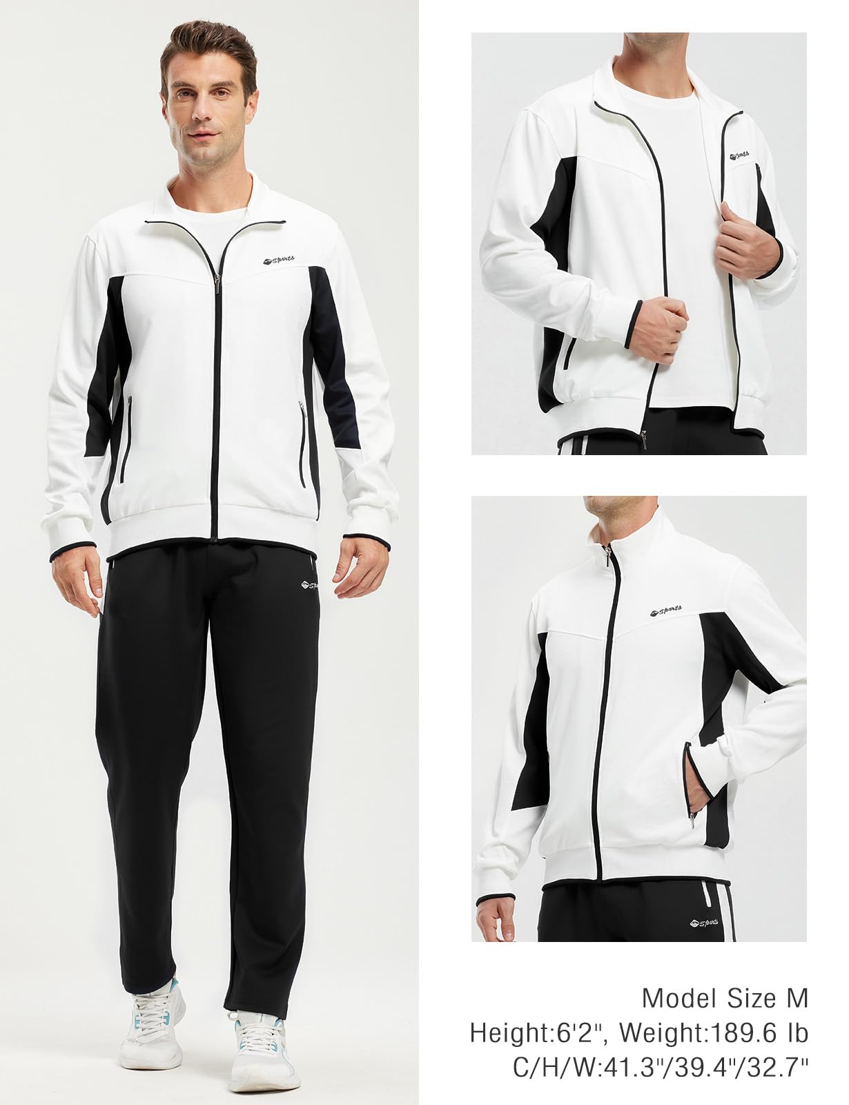 Rdruko Men's 2-Piece Tracksuit Set - Athletic Jogging Gym Activewear Sweatsuit for Running & Workout | Perfect for Gym, Training & Casual Wear