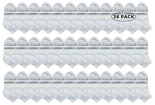 36 Pairs White Socks Size 4-6