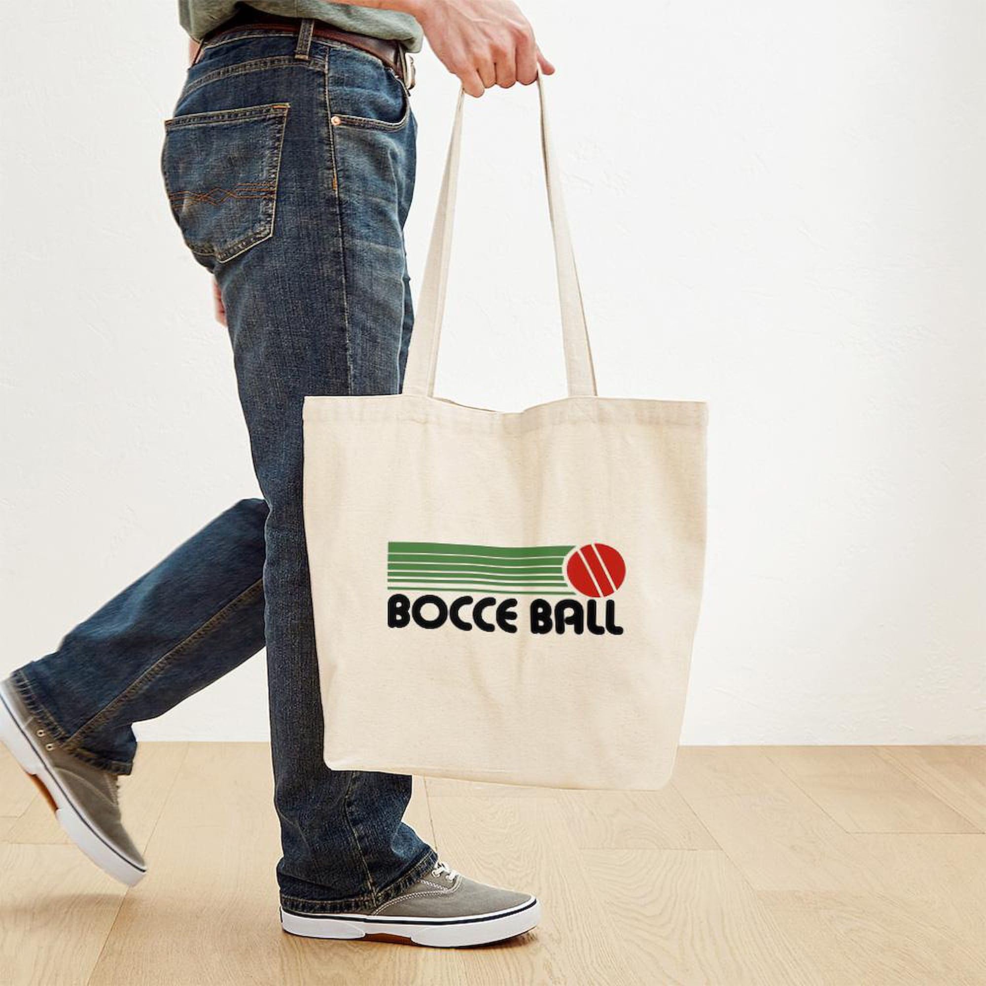 Eco-Friendly Natural Canvas Bocce Ball Tote Bag - Reusable Grocery Shopping Bag for Sports, Beach & Daily Use | CafePress