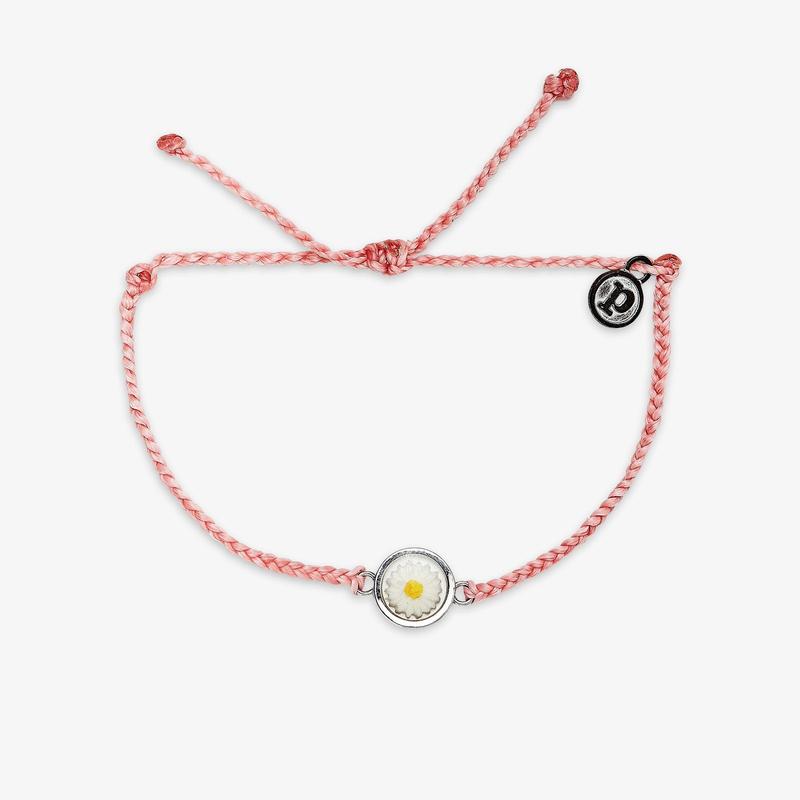 Pura Vida Meadow Charm Bracelet in Parfait Pink - Boho Beaded Friendship Bracelet for Women, Girls - Perfect for Everyday Wear, Gifts, and Summer Outfits