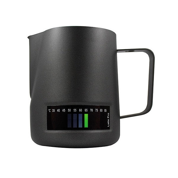 Premium Matte Black Latte Pro Milk Frothing Pitcher - Perfect for Home Baristas & Coffee Enthusiasts - Ideal for Espresso, Cappuccino & Latte Art
