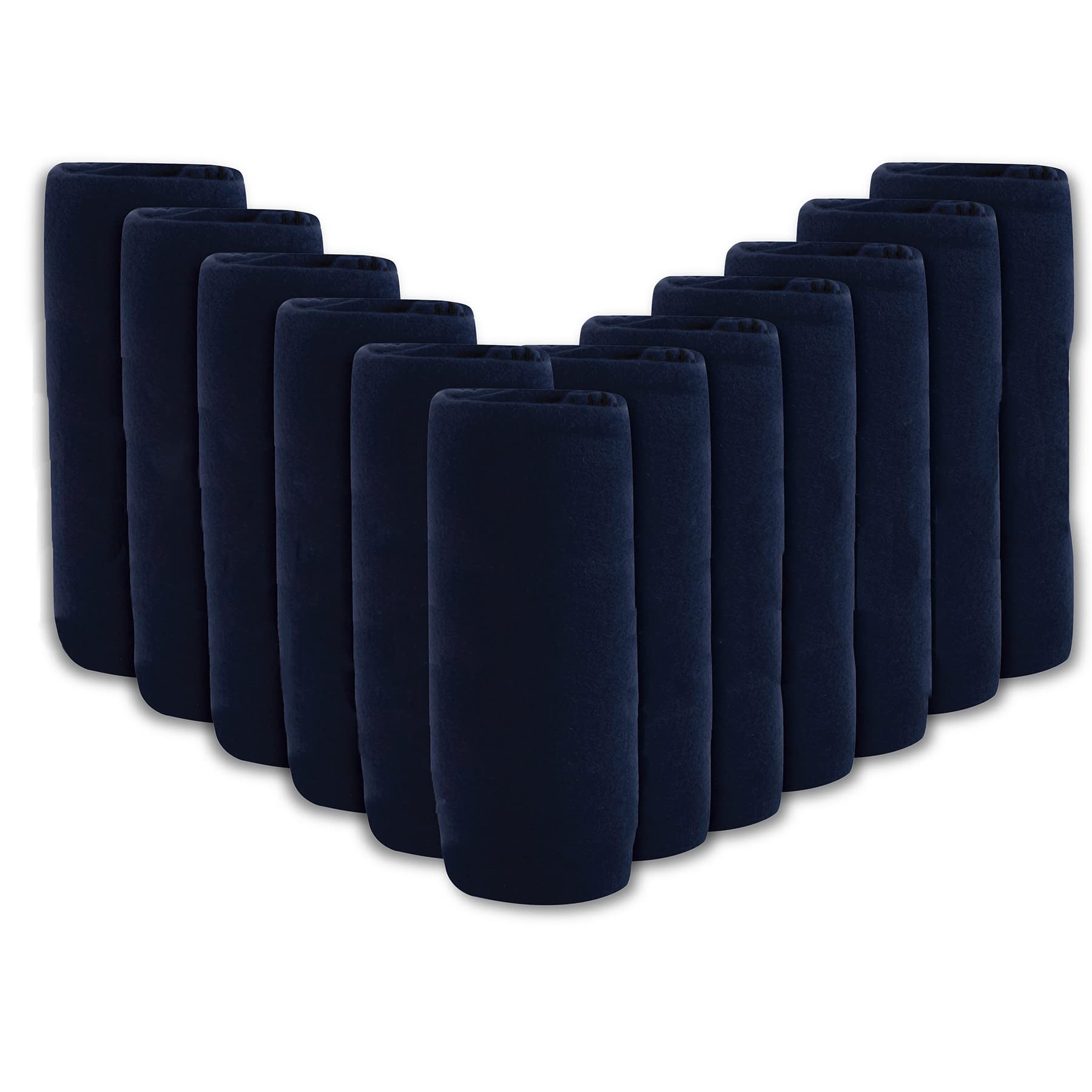 (24 Pack) Bulk Soft Warm Lightweight Fleece Throw Blankets - Navy Blue | Wedding Favors, Homeless Shelters, Home Decor, Bed, Sofa, Office, Pet & Travel Blankets | Cozy for Winter, Gifts, Camping & Emergency Kits