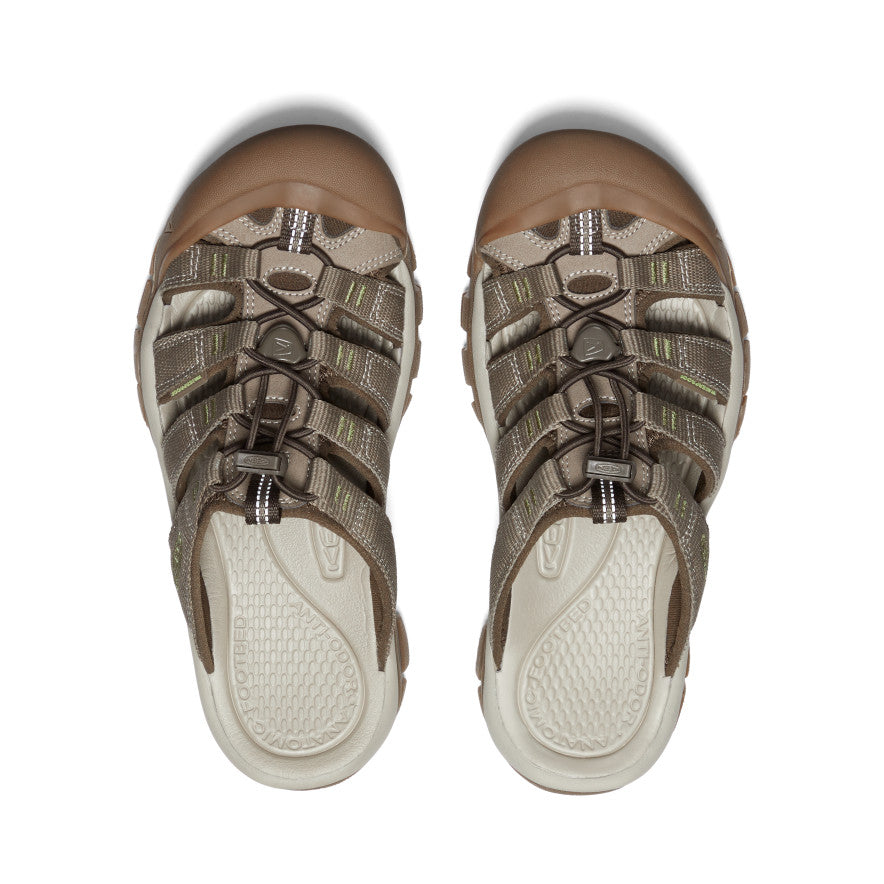 Women's Newport Slide Sandals - Comfortable & Stylish Timberwolf/Tarragon Color | Perfect for Beach, Pool, and Summer Outings