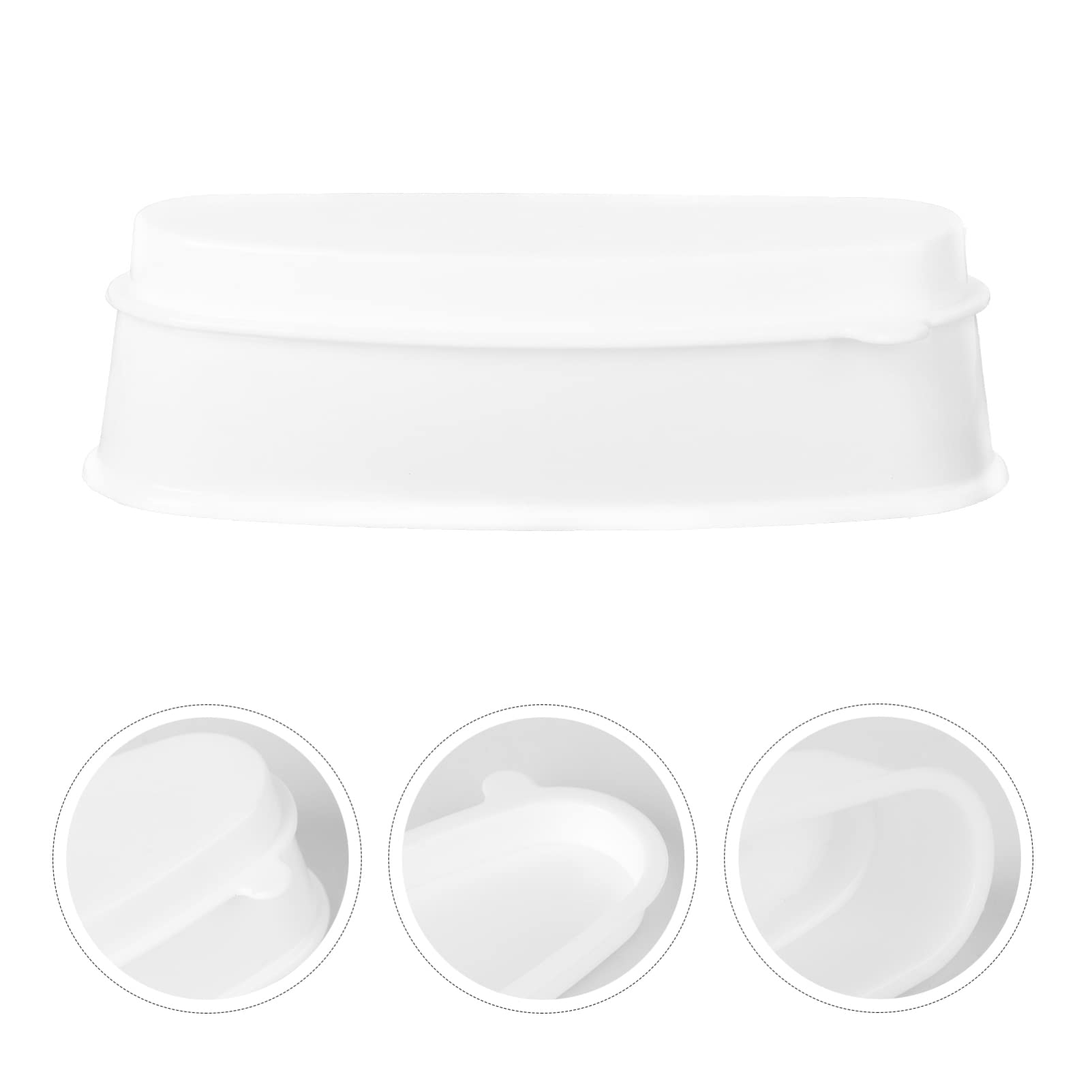 FOMIYES White Nail Polish Dip Tray Set - 2pcs French Nail Dipping Boxes for Manicure & Nail Extensions | Professional Nail Tech Accessories for Short & Long Nails | Perfect for Salon, Home Use & DIY Nail Art