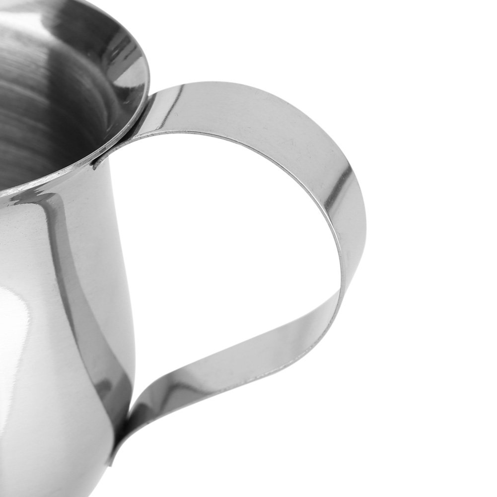 Stainless Steel Milk Frothing Pitcher 90ml - Barista Latte Art Frother Cup for Espresso, Cappuccino & Hot Chocolate - Perfect for Home & Coffee Shop Use