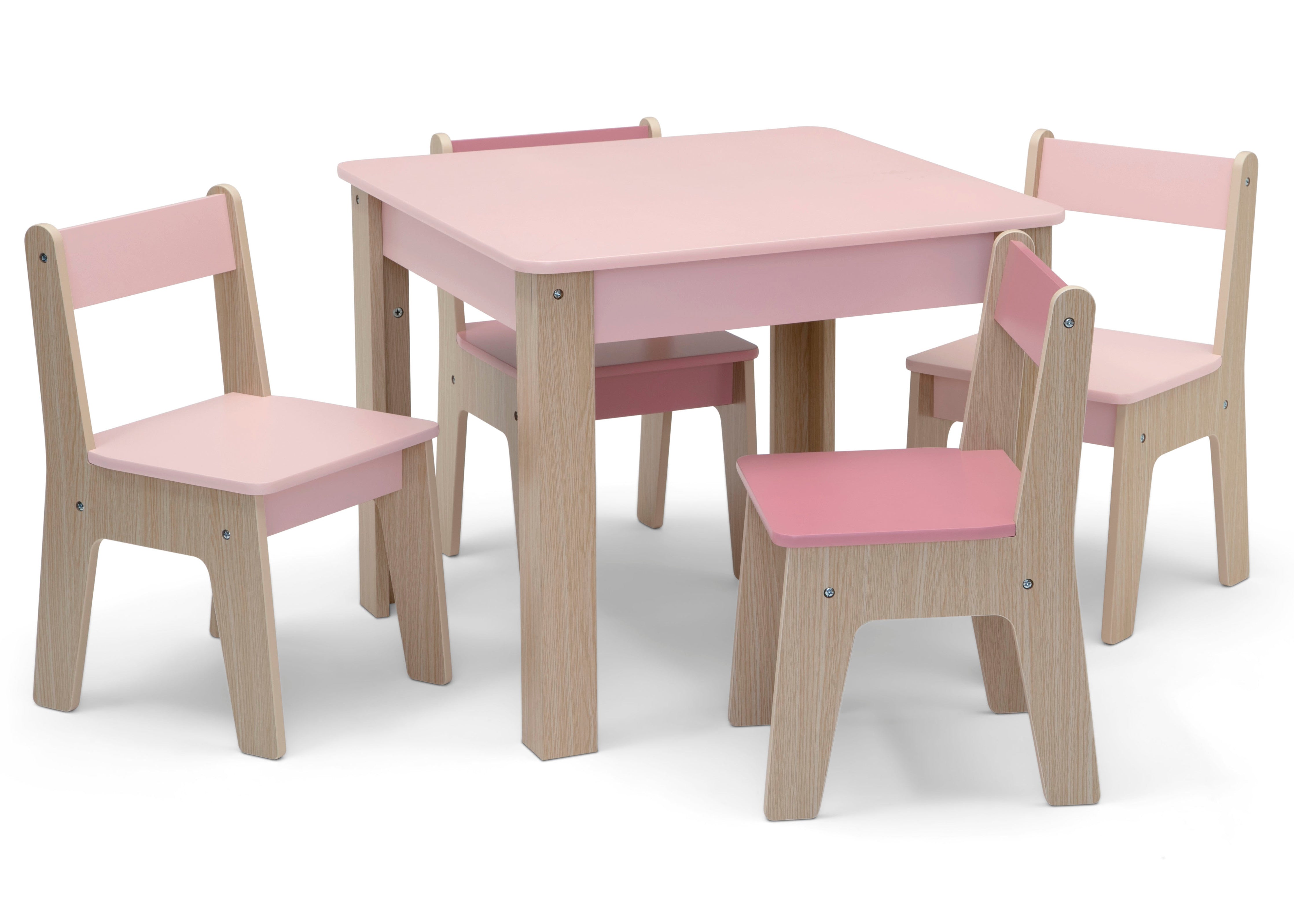 GapKids Table and 4 Chair Set - Wooden Kids Furniture for Dining, Studying & Play - Perfect for Playroom, Classroom or Children's Bedroom