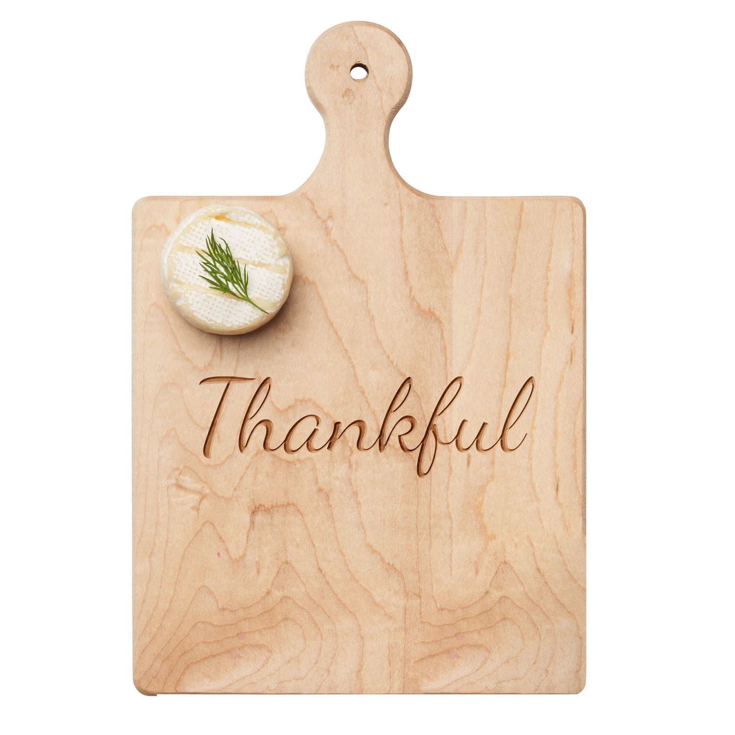 Handmade Maple Wood Paddle Board with Thankful Engraving - 9