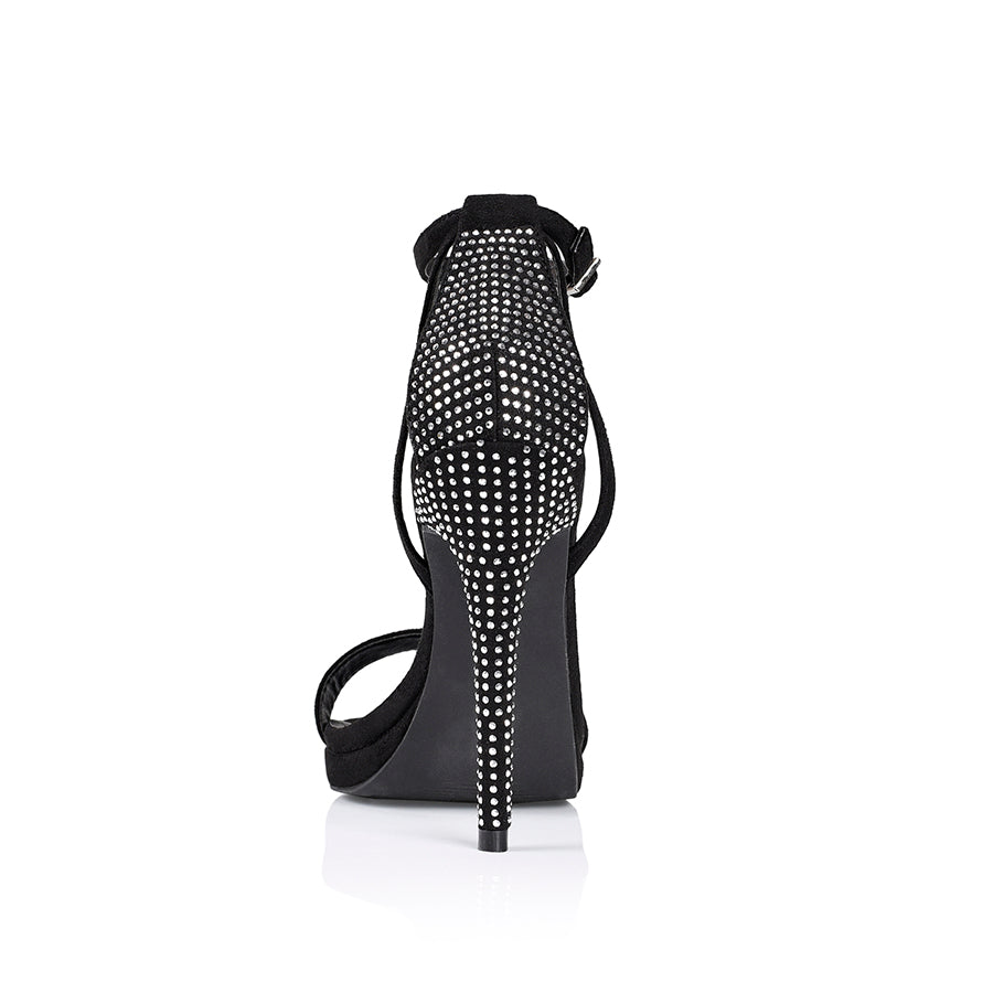 Elegant Black Micro Pommy Formal Heels for Women - Perfect for Weddings, Parties & Evening Events