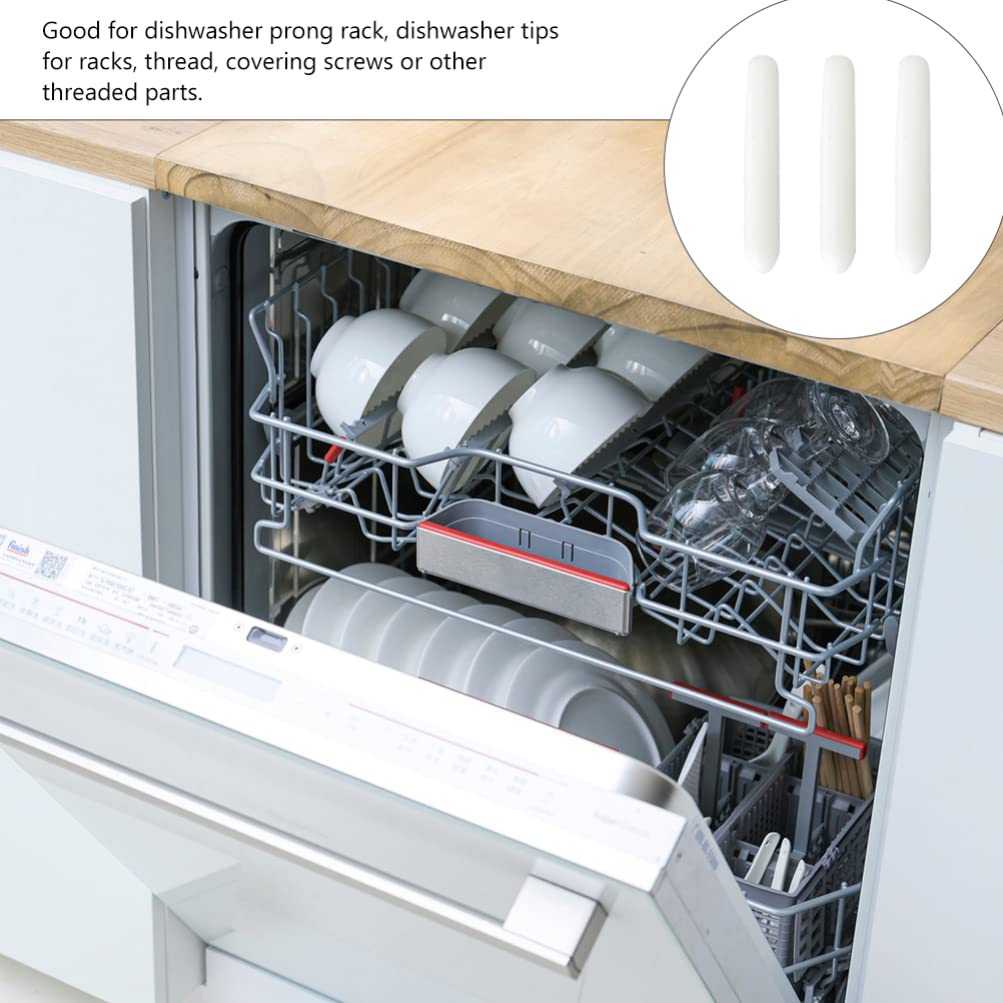 SOLUSTRE 250pcs Dishwasher Rack Protector Caps - Dishwasher Tine Covers, Cord & Screw Thread Protectors, Prong Jacket Tips - Prevent Scratches & Damage to Dishes (For Bosch, Whirlpool, KitchenAid Dishwashers) - Perfect for Home, Restaurant & Commercial Use
