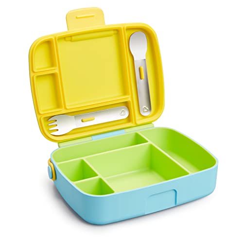 Munchkin Bento Box for Toddlers - Eco-Friendly Green Lunch Box for Kids | Perfect for School, Picnics & Travel Snacks