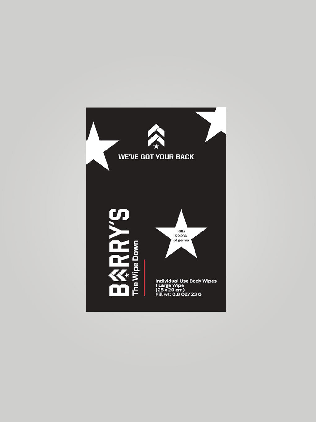 Barry's Body Wipes - 25 Pack | Refreshing Cleansing Wipes for Gym, Travel & Outdoor Activities | Gentle & Moisturizing for All Skin Types