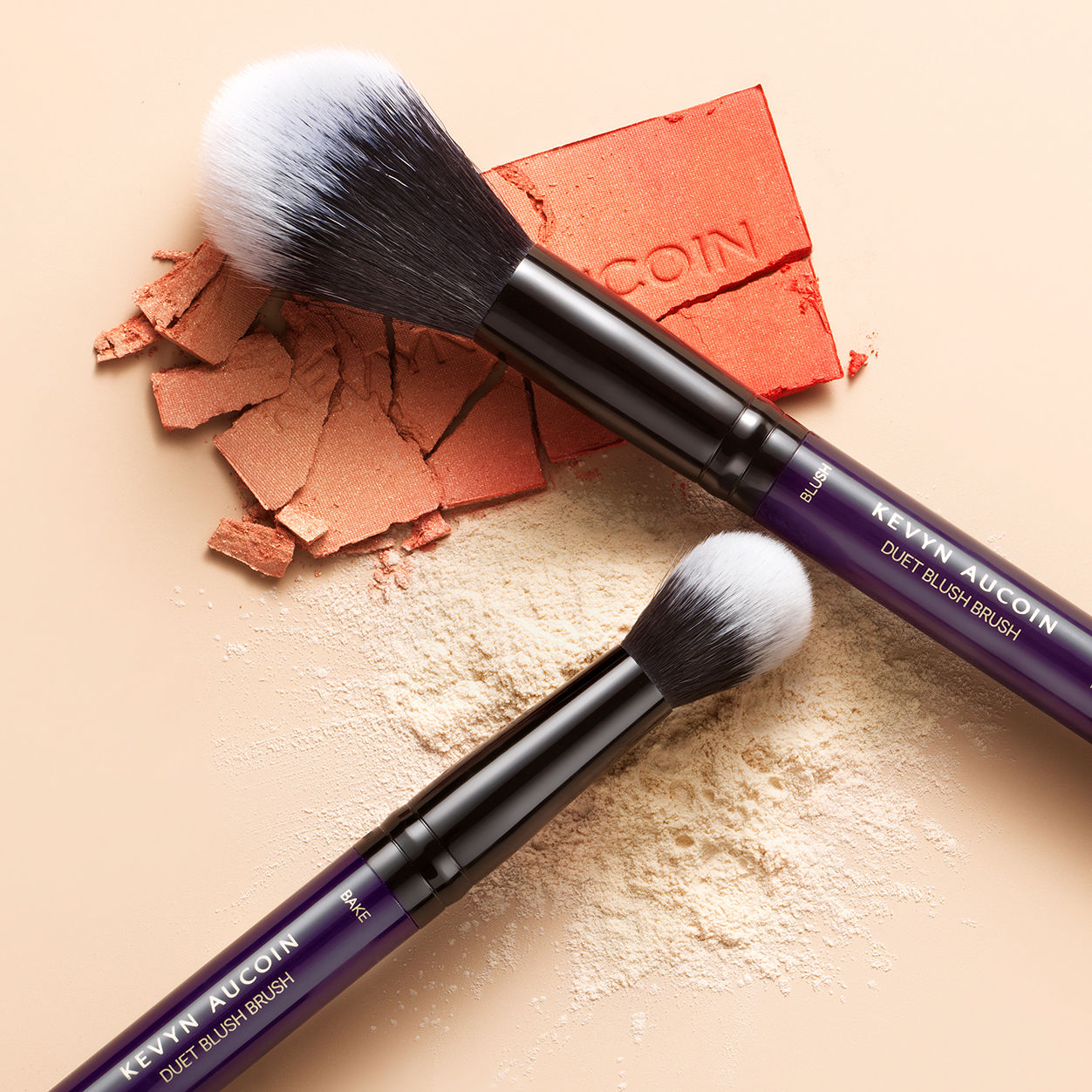 Premium Duet Blush Brush Set - Soft Vegan Bristles for Flawless Cheek Contouring | Perfect for Everyday Makeup & Professional Beauty Looks