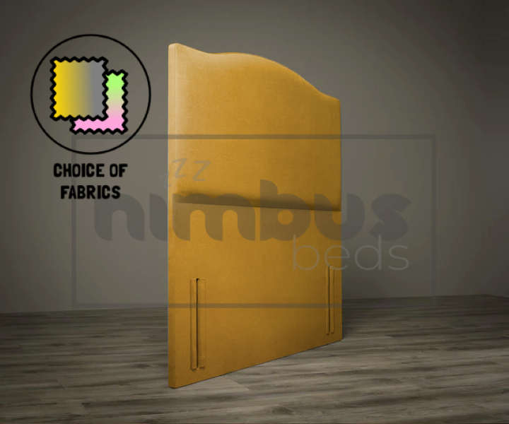 Modern Floor Standing Curve Headboard - Elegant Upholstered Bed Frame for Master Bedroom & Guest Room Decor