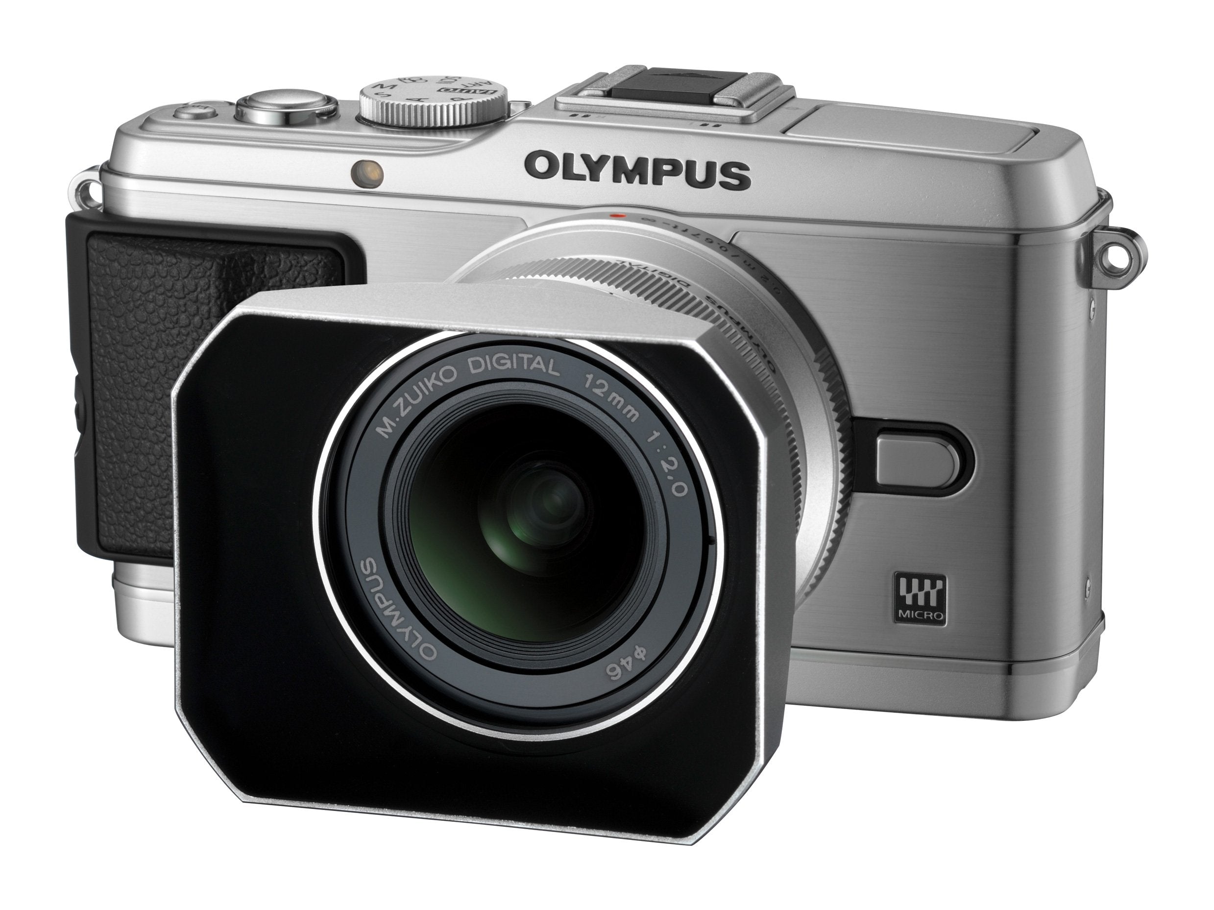 Olympus LH-48 Metal Lens Hood for M.Zuiko Digital ED 12mm f/2.0 Lens (Silver) - Compatible with Micro Four Thirds Cameras - Perfect for Travel & Street Photography