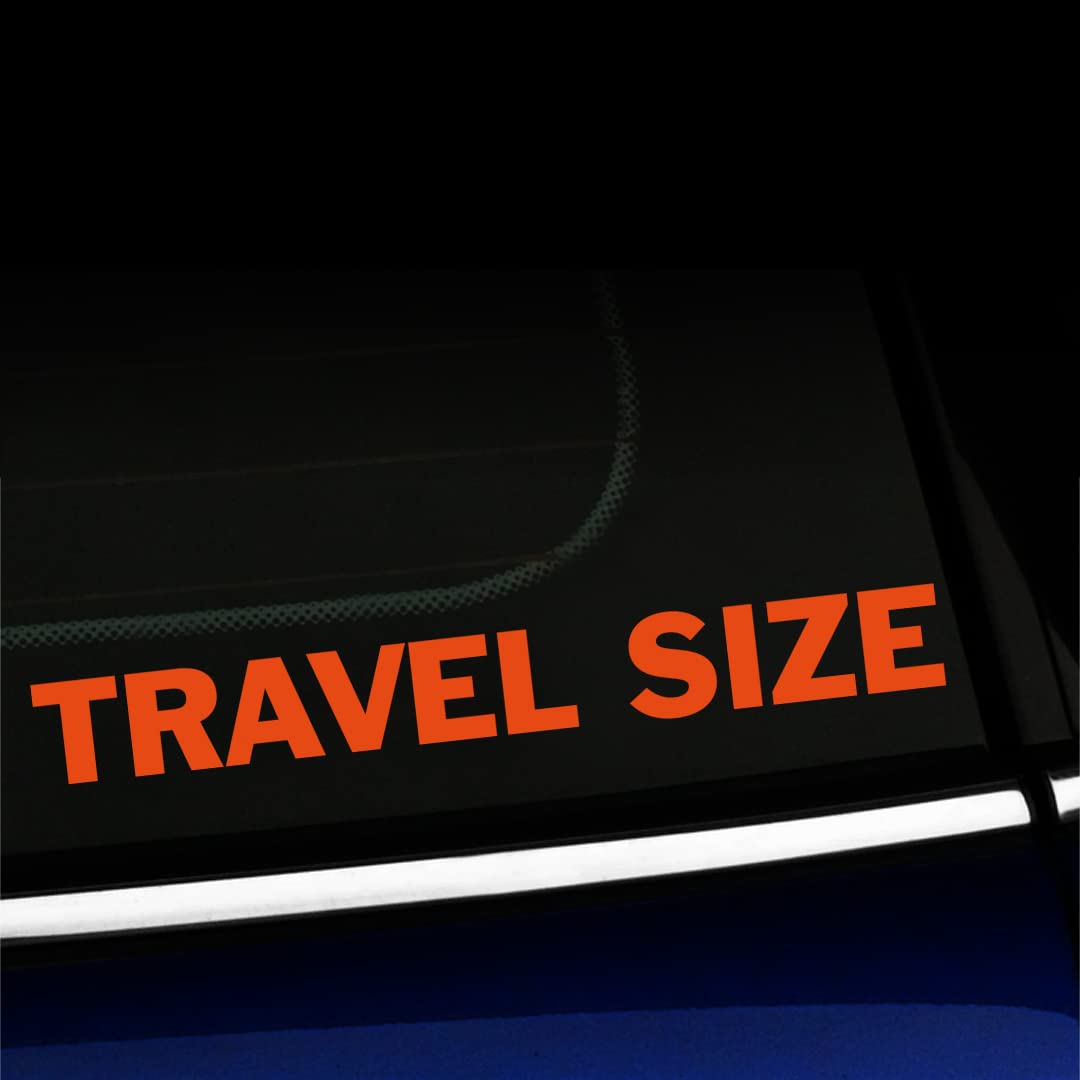 Vinyl Car Decal - Artistic Reflection Travel Size - Custom Color Options (Orange) - Perfect for Road Trips, Commuting & Personalizing Your Vehicle