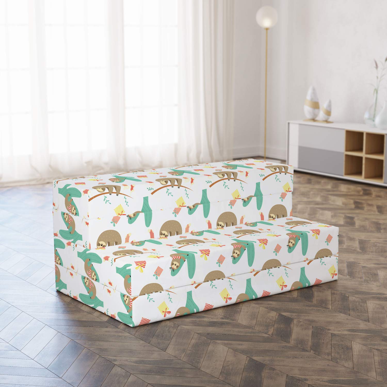 Ambesonne Christmas Sloth Print Foldable Mattress 78.7