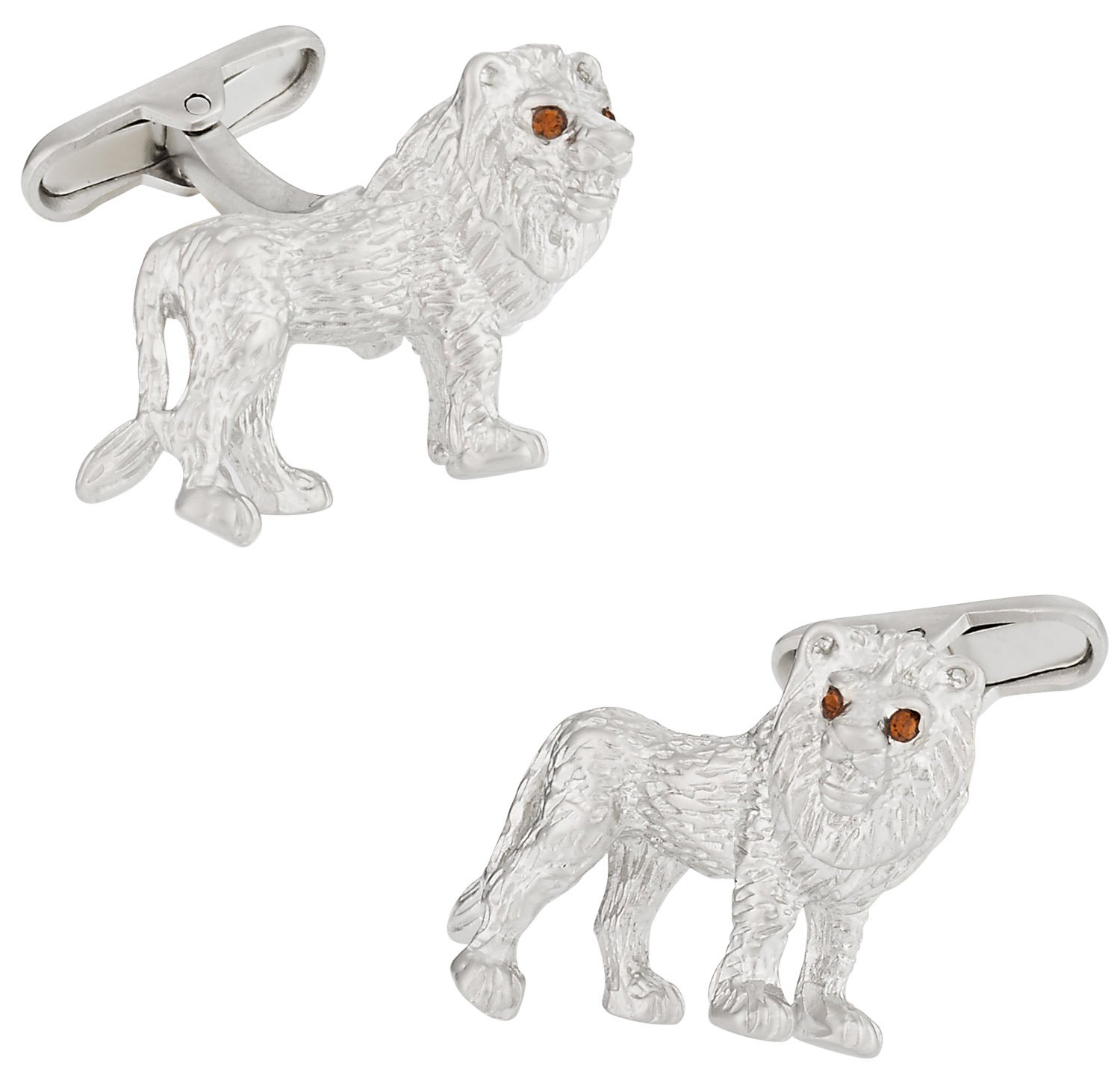 Luxury Lion Cufflinks with Swarovski Crystal Eyes - Elegant Dress Shirt Accessories for Men, Perfect Wedding & Formal Gift Set with Travel Case (Ideal for Business Meetings, Promotions & Special Occasions)