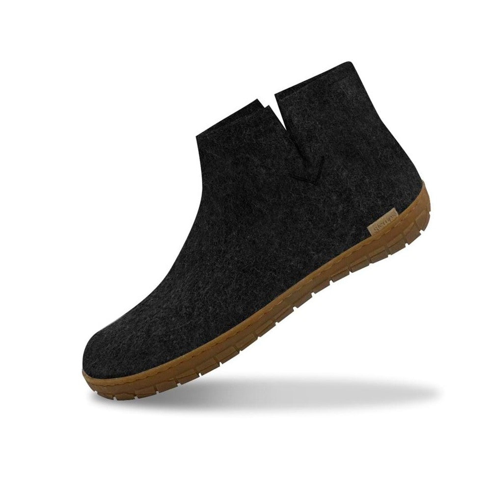 Glerups Unisex Boots with Natural Rubber Sole - Comfortable Wool Slippers for Indoor & Outdoor Use - Perfect for Home, Office, and Relaxation