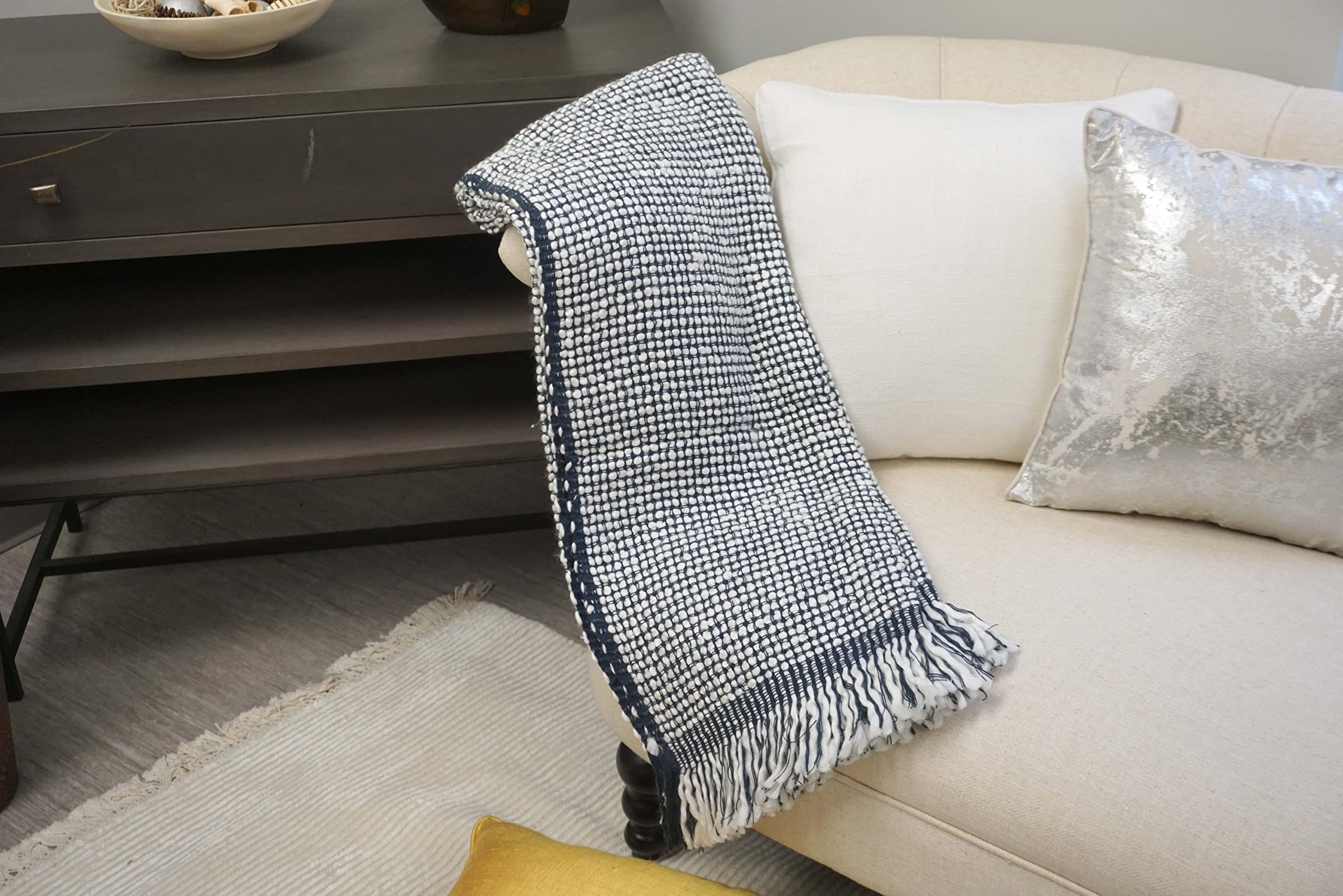 Handmade 100% Wool Throw Blanket for Sofa & Bed - Soft Luxury Blanket for Winter, Cozy Home Decor, Perfect Gift for Christmas