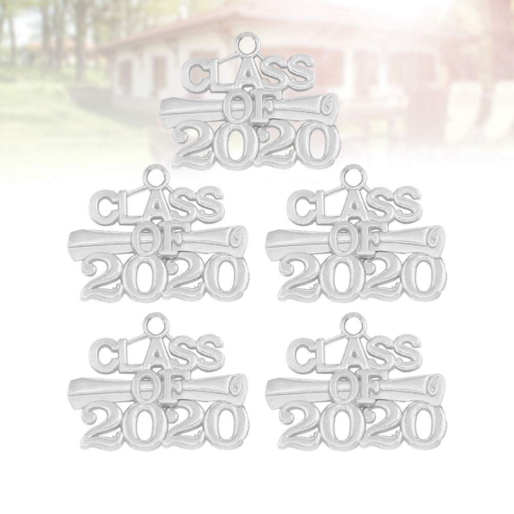 PRETYZOOM 5-Piece Creative Graduation Pendant Set - Class of 2020 Commemorative Keepsake for Graduates - Perfect for Graduation Ceremonies, Yearbook Signings & Alumni Gifts