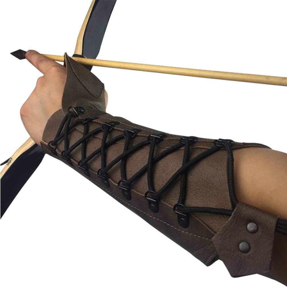 Handmade Leather Arm Guard for Archery - Protective Bow Shooting Glove for Target Practice & Hunting Accessories