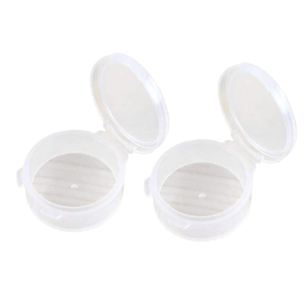 10PCS Mini Clear Round Empty Earplug Storage Containers with Lids - Small Travel Case for Earplugs, Jewelry, Pills & More - Perfect for Home, Office, Travel & Gym Organization