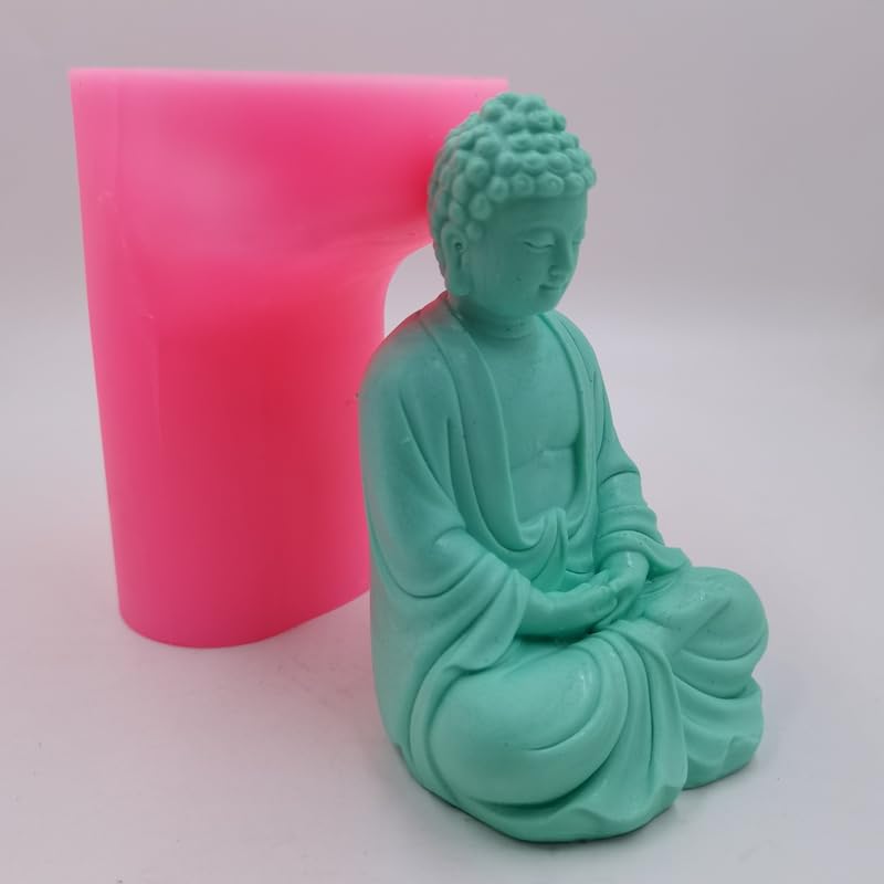 Large Buddha Candle Silicone Mold - DIY Handmade Candle Making Kit for Resin, Gypsum, Cement Crafts - Perfect for Home Decor, Meditation Spaces & Spiritual Gifts