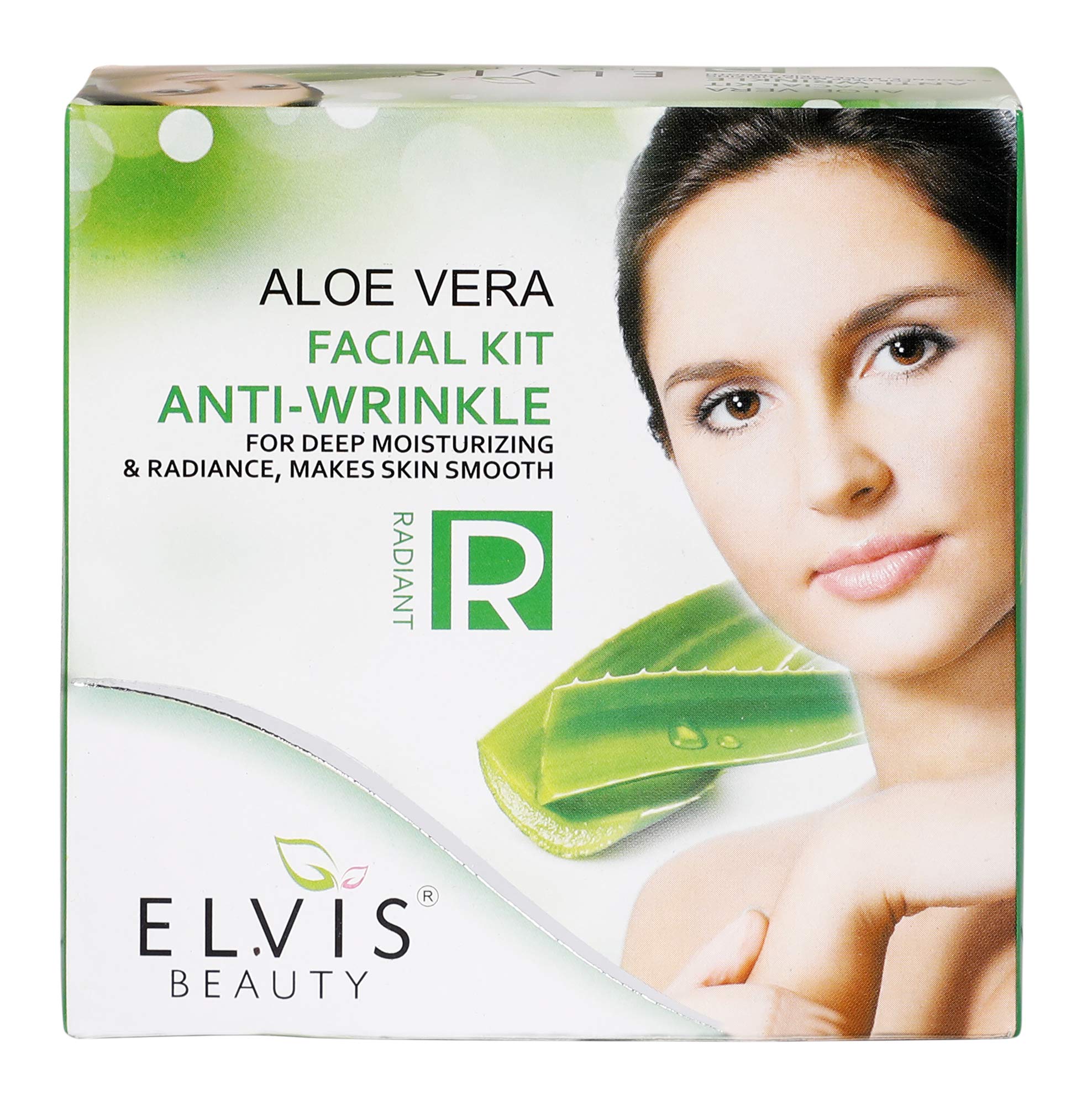 Elvis Beauty Aloe Vera Facial Kit - Anti-Wrinkle & Hydrating Skincare Set, 200g | For Glowing Skin & Fine Line Reduction | Perfect for Daily Skincare Routine & Spa Treatments
