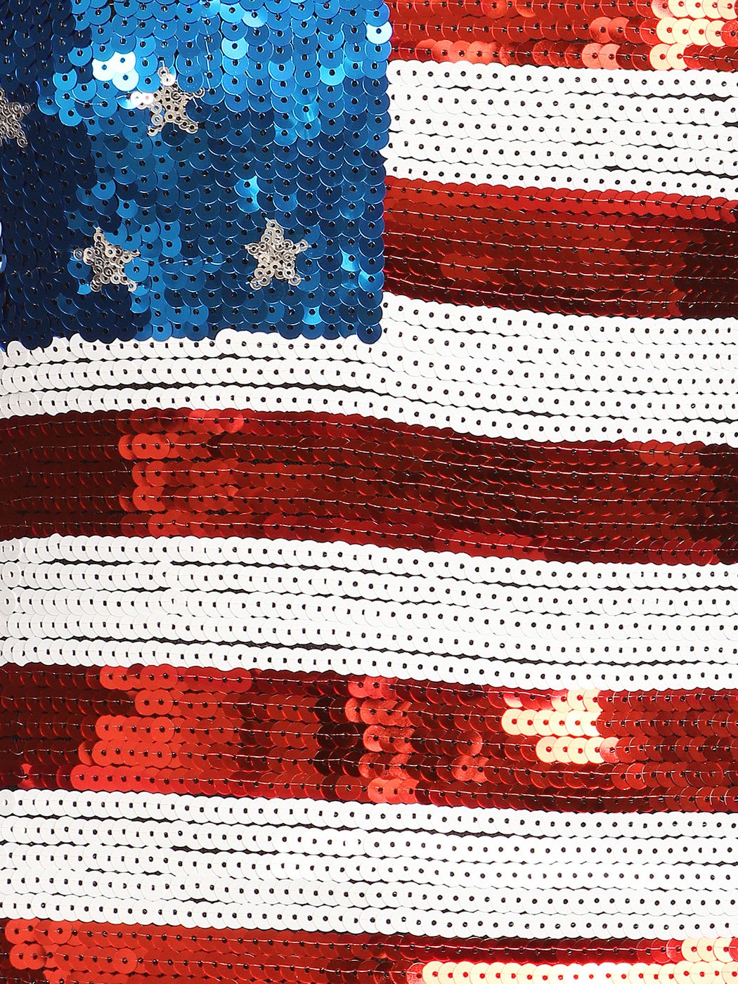 Anna-Kaci Women's Patriotic USA Flag Sequin V-Neck Cami Tank Top - American Flag Shirt for 4th of July, Independence Day & Summer Parties