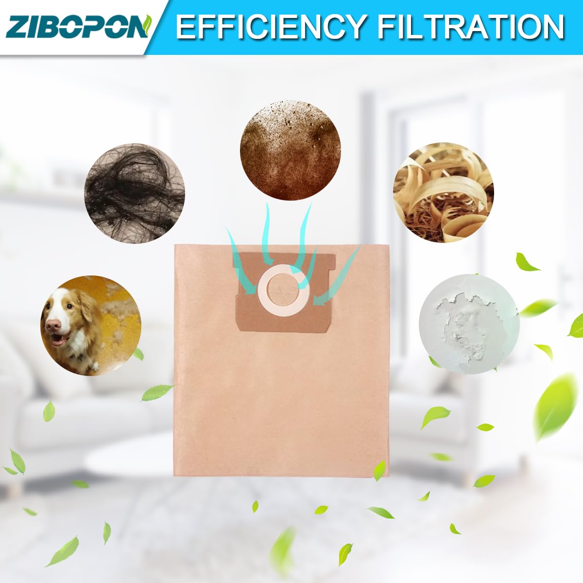 8 Pack 25-1238 Vacuum Bags - Compatible with Stanley & Porter Cable 4 Gallon Wet/Dry Vacuum Models SL18301-4B, SL18301-3B, PCX18301-4B, PCX18301-4C - Perfect for Dust Collection, Workshop Cleaning, and DIY Projects